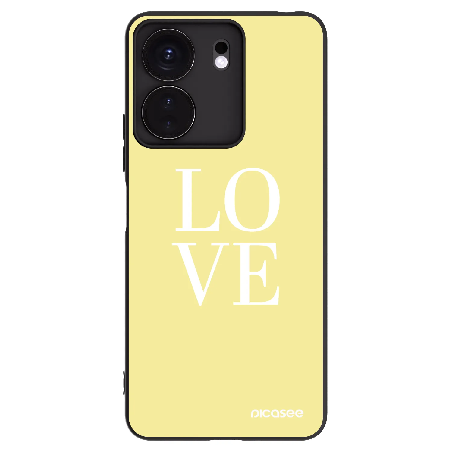 Picasee silikonowe czarne etui na Xiaomi Redmi 13C 4G - Love