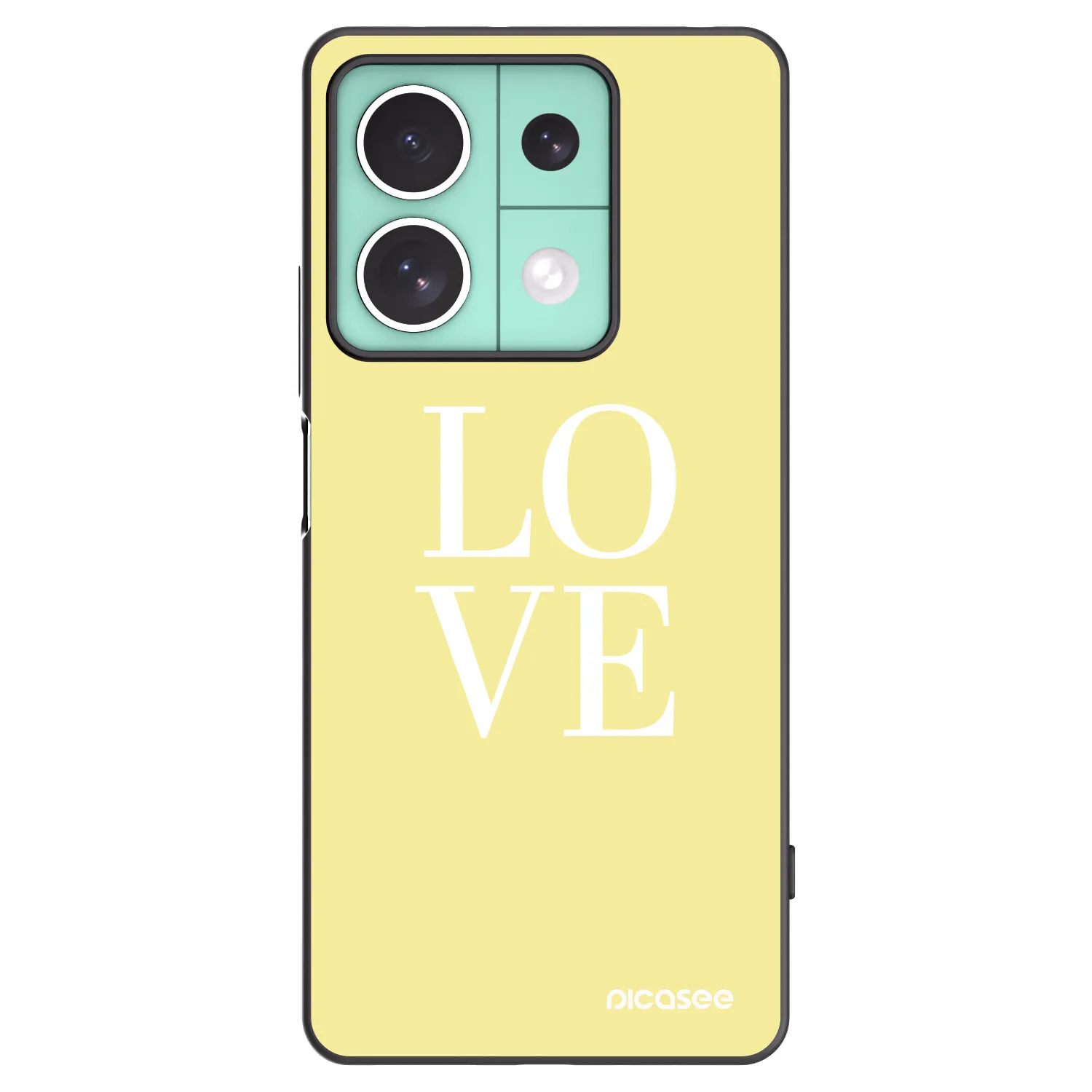 Picasee silikonowe czarne etui na Xiaomi Redmi Note 13 5G - Love