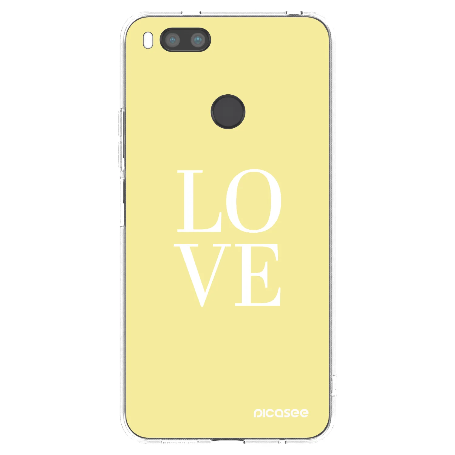 Picasee silikonowe przeźroczyste etui na Xiaomi Mi A1 Global - Love
