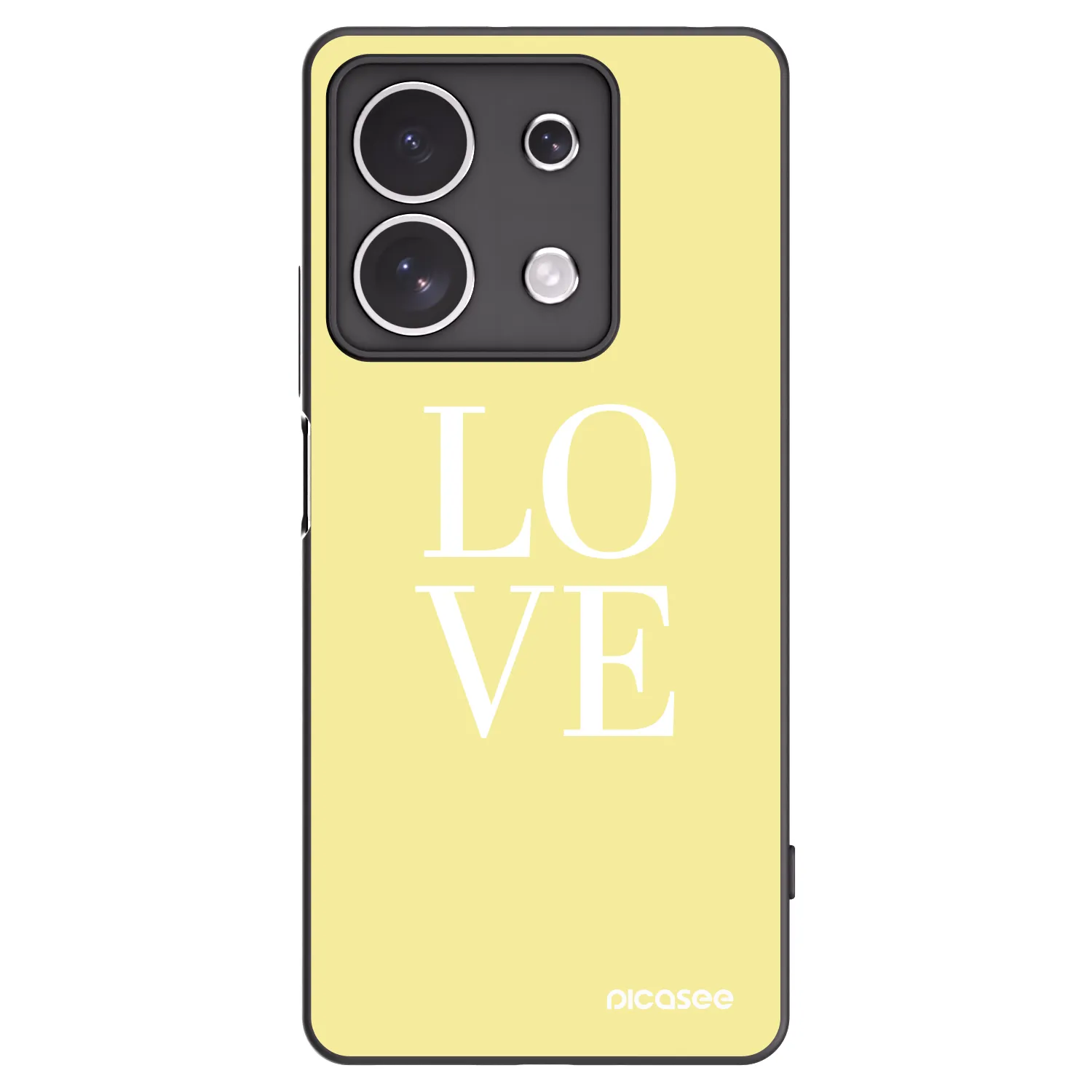 Picasee silikonowe czarne etui na Xiaomi Redmi Note 13 4G - Love