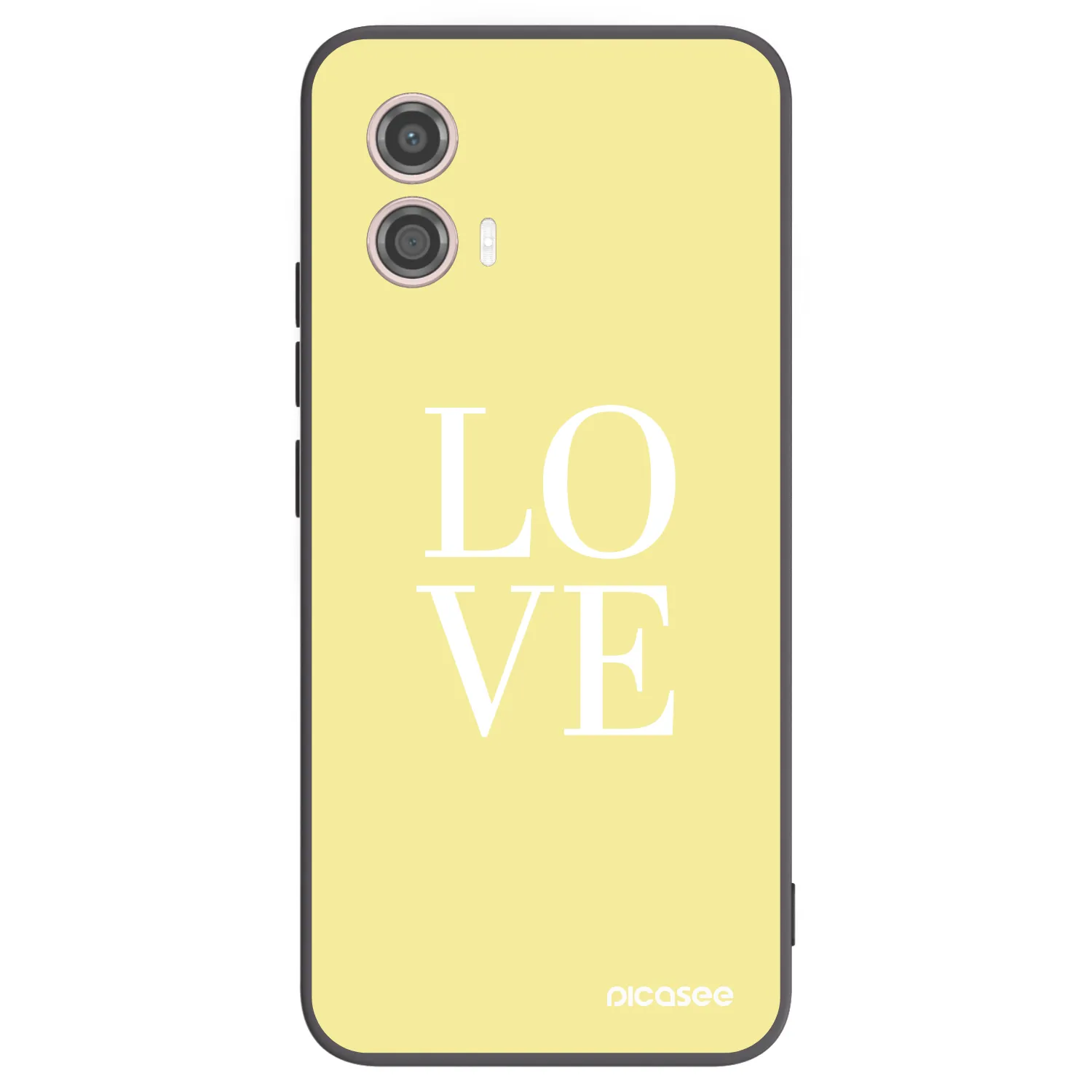 Picasee silikonowe czarne etui na Motorola Moto G53 5G - Love