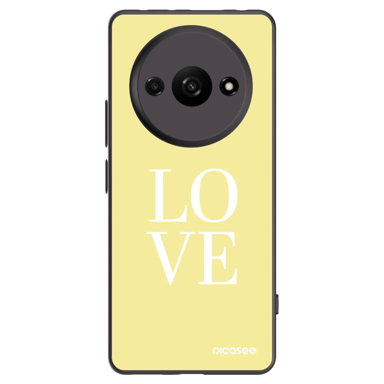 Picasee silikonowe czarne etui na Xiaomi Redmi A3 - Love