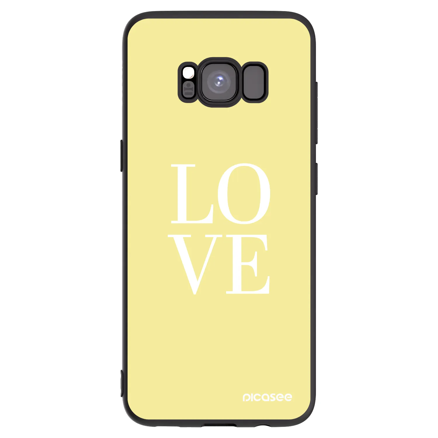 Picasee silikonowe czarne etui na Samsung Galaxy S8 G950F - Love