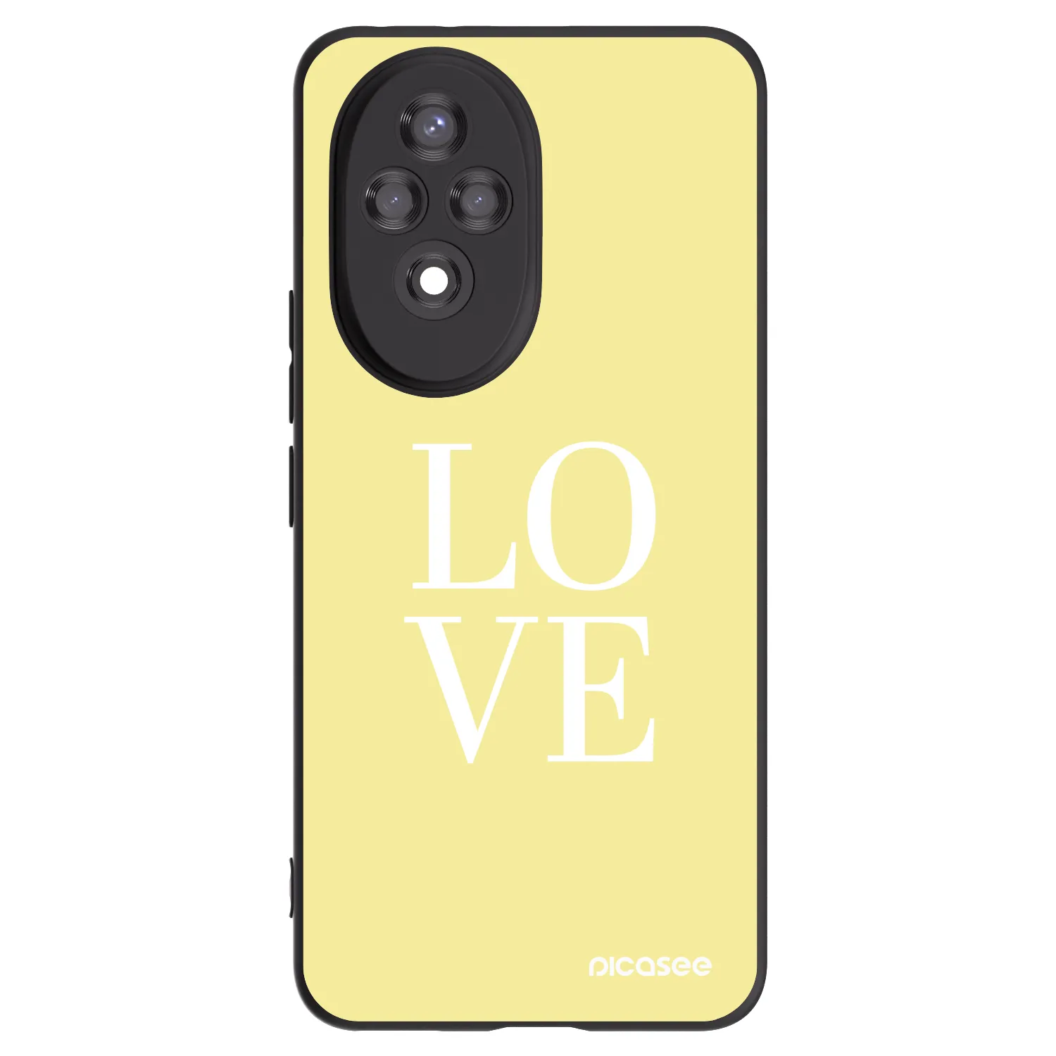 Picasee silikonowe czarne etui na Honor 200 Pro 5G - Love