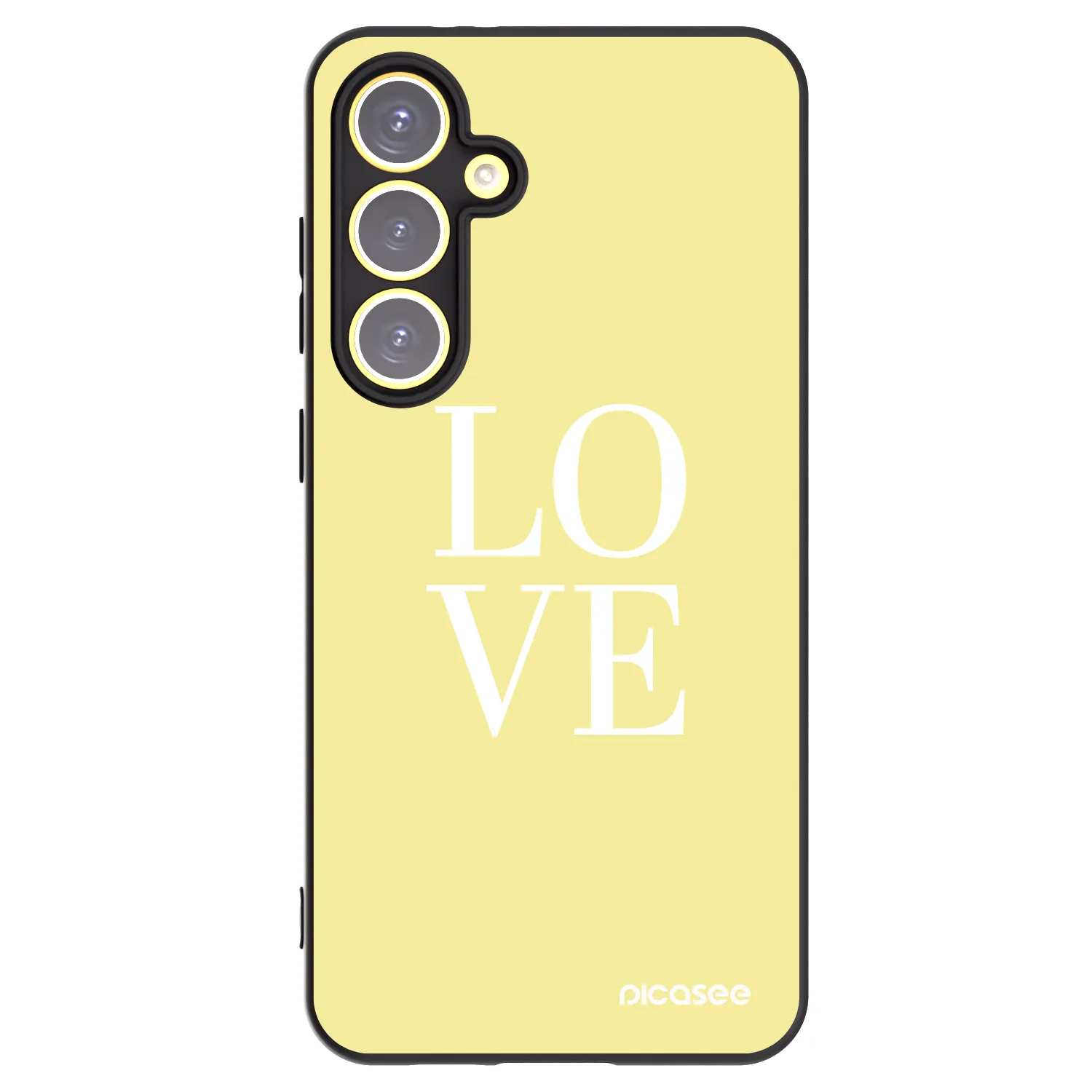 Picasee silikonowe czarne etui na Samsung Galaxy S24 FE S721B - Love