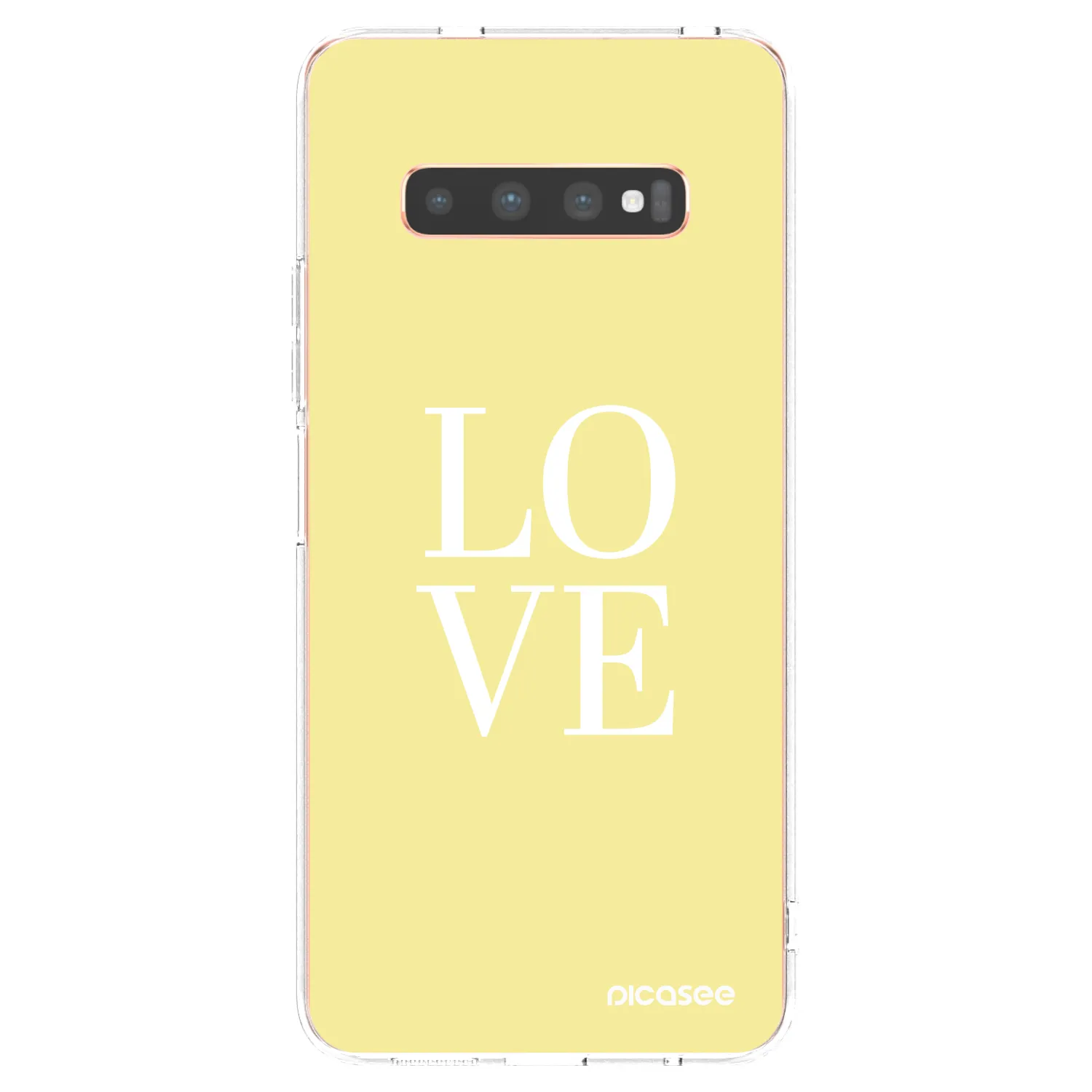 Picasee silikonowe przeźroczyste etui na Samsung Galaxy S10 Plus G975 - Love