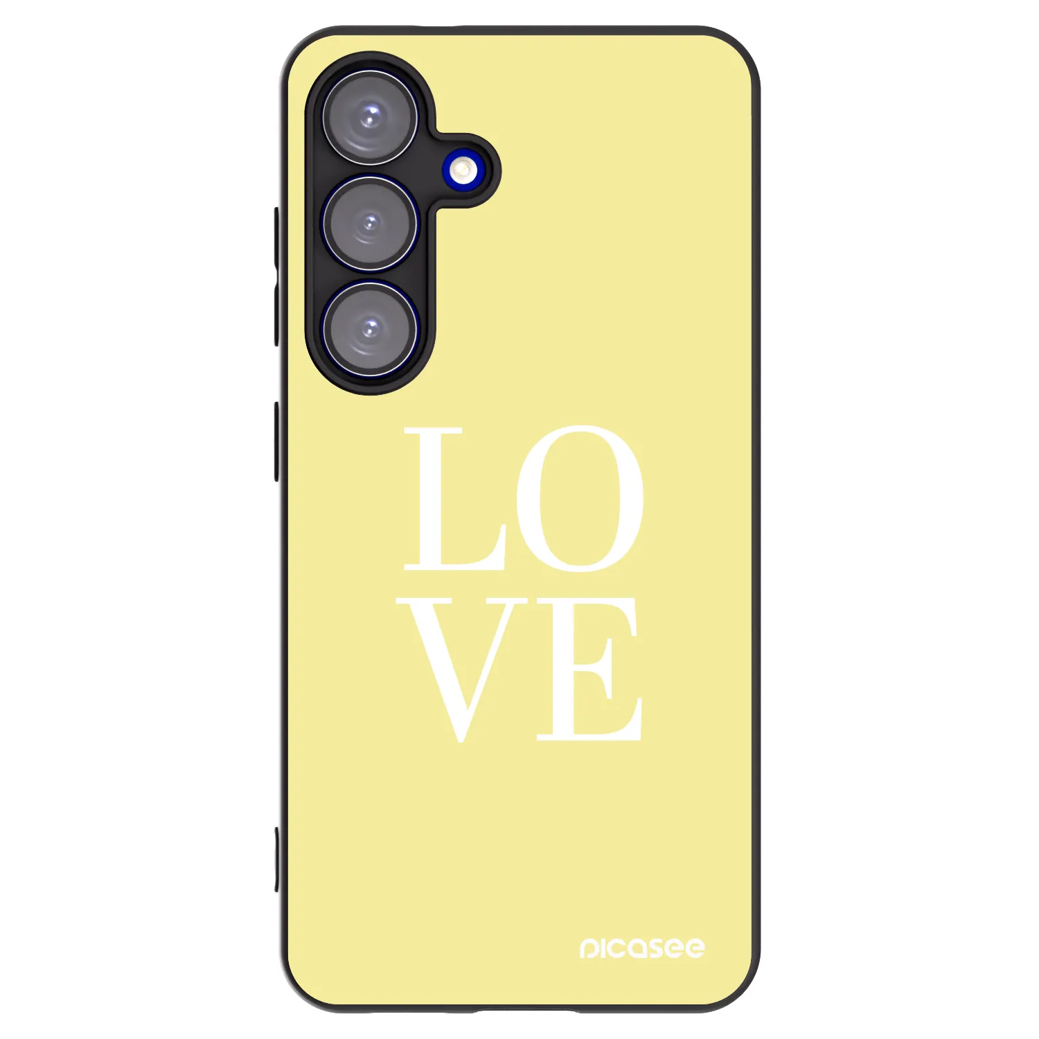 Picasee silikonowe czarne etui na Samsung Galaxy S25 5G - Love