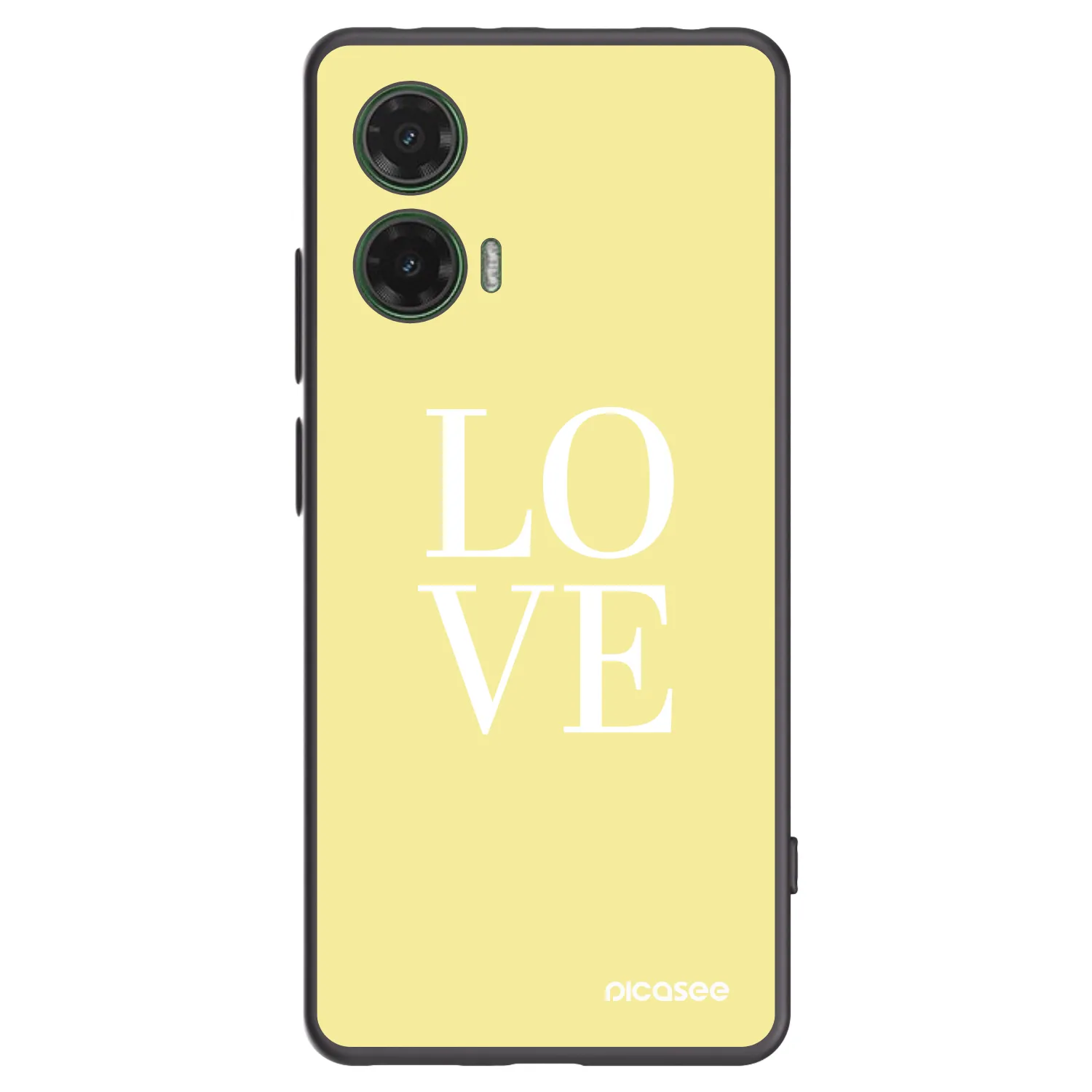 Picasee silikonowe czarne etui na Motorola Moto G35 5G - Love