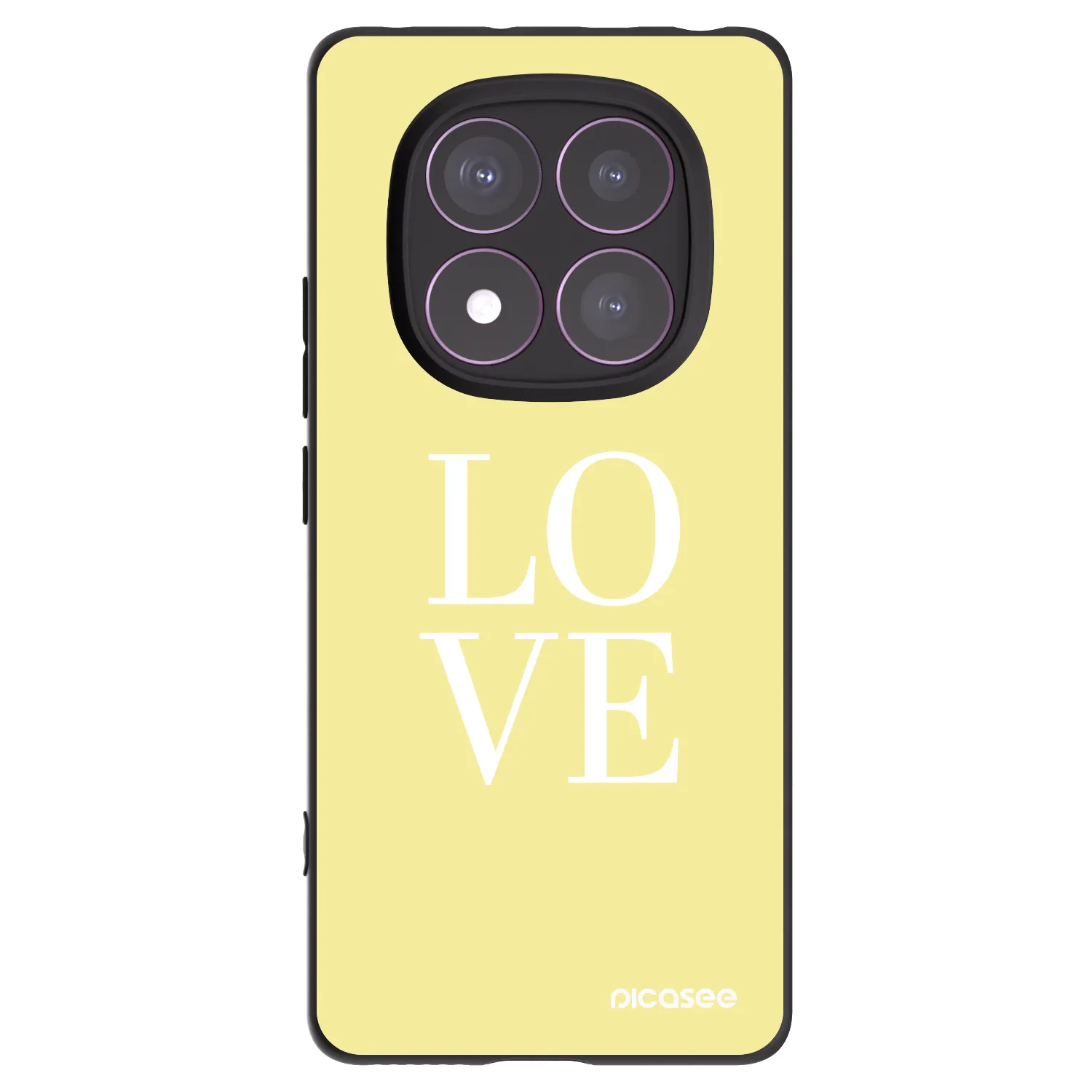 Picasee silikonowe czarne etui na Xiaomi Redmi Note 14 Pro 4G - Love