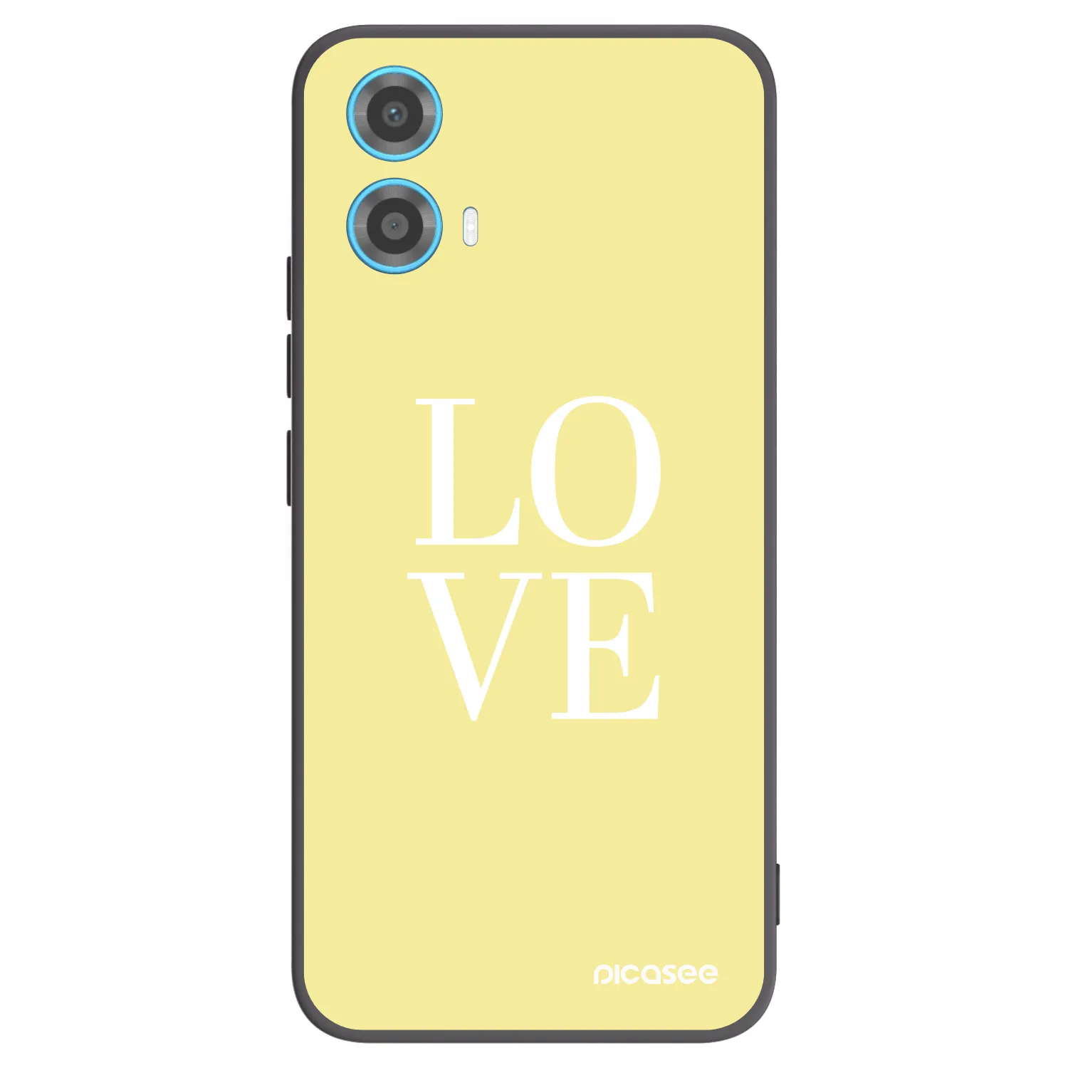 Picasee silikonowe czarne etui na Motorola Moto G34 5G - Love