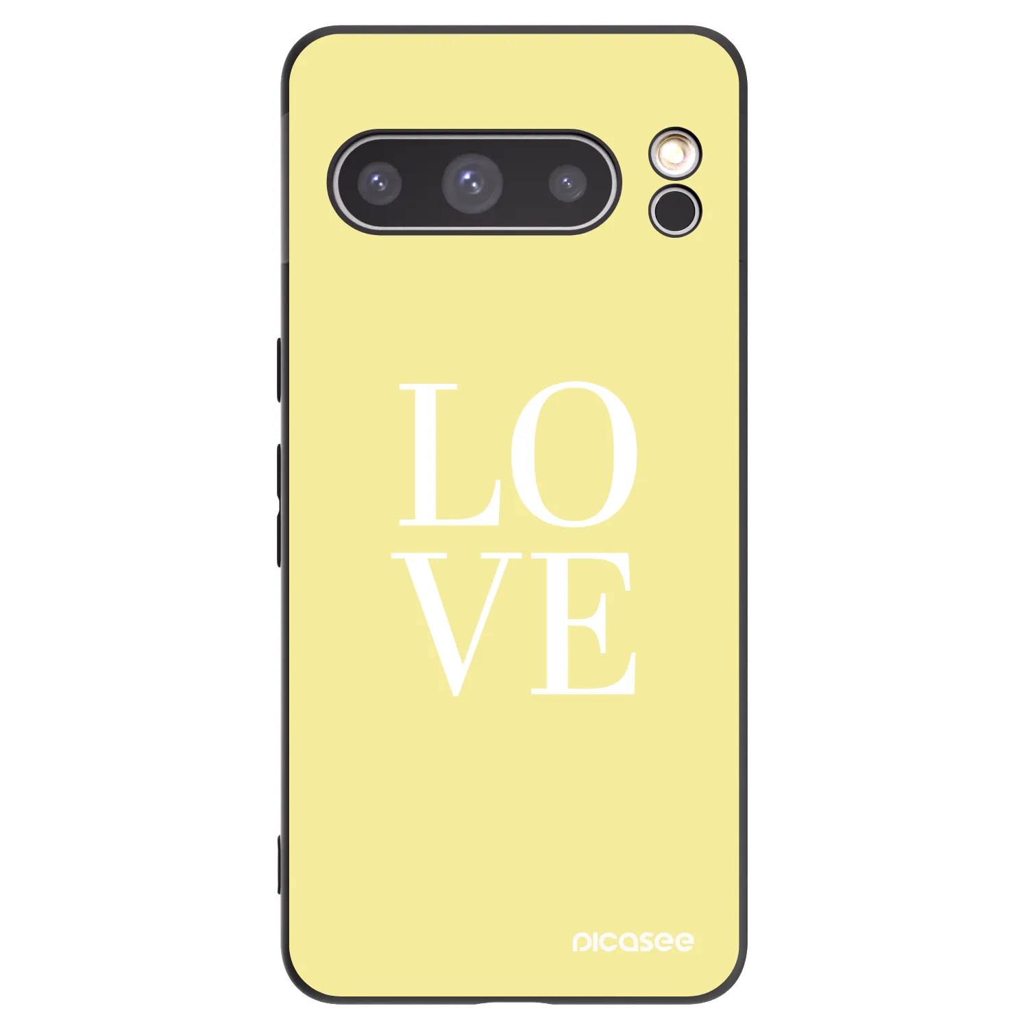 Picasee silikonowe czarne etui na Google Pixel 8 Pro - Love