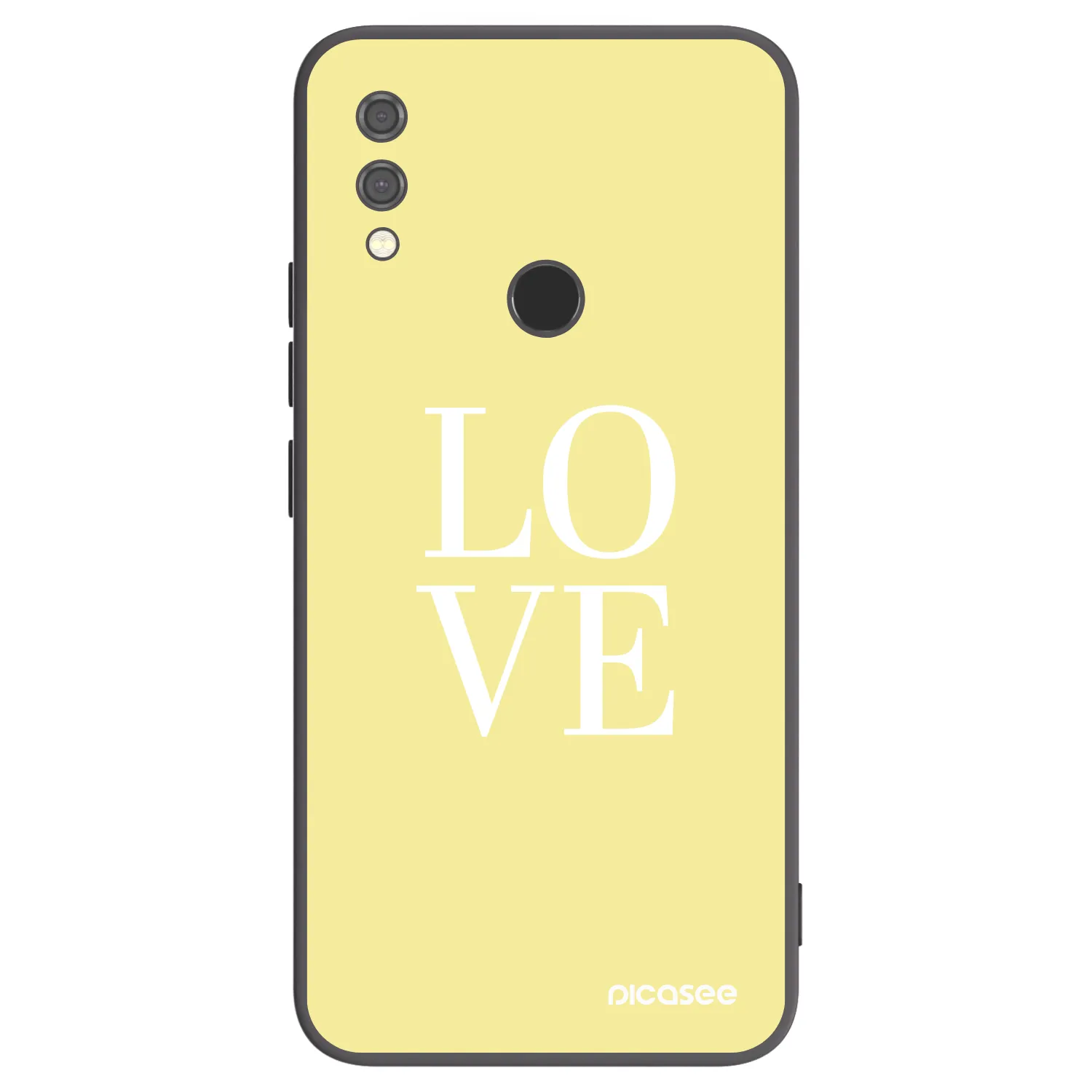 Picasee silikonowe czarne etui na Xiaomi Redmi Note 7 - Love
