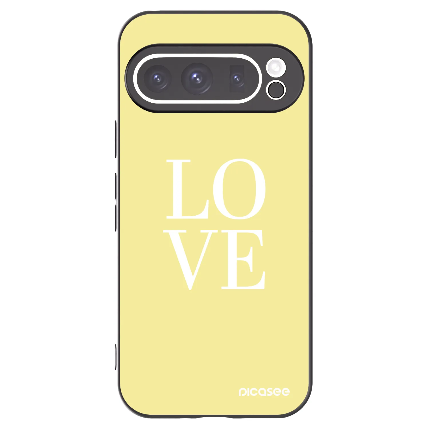 Picasee silikonowe czarne etui na Google Pixel 9 Pro - Love