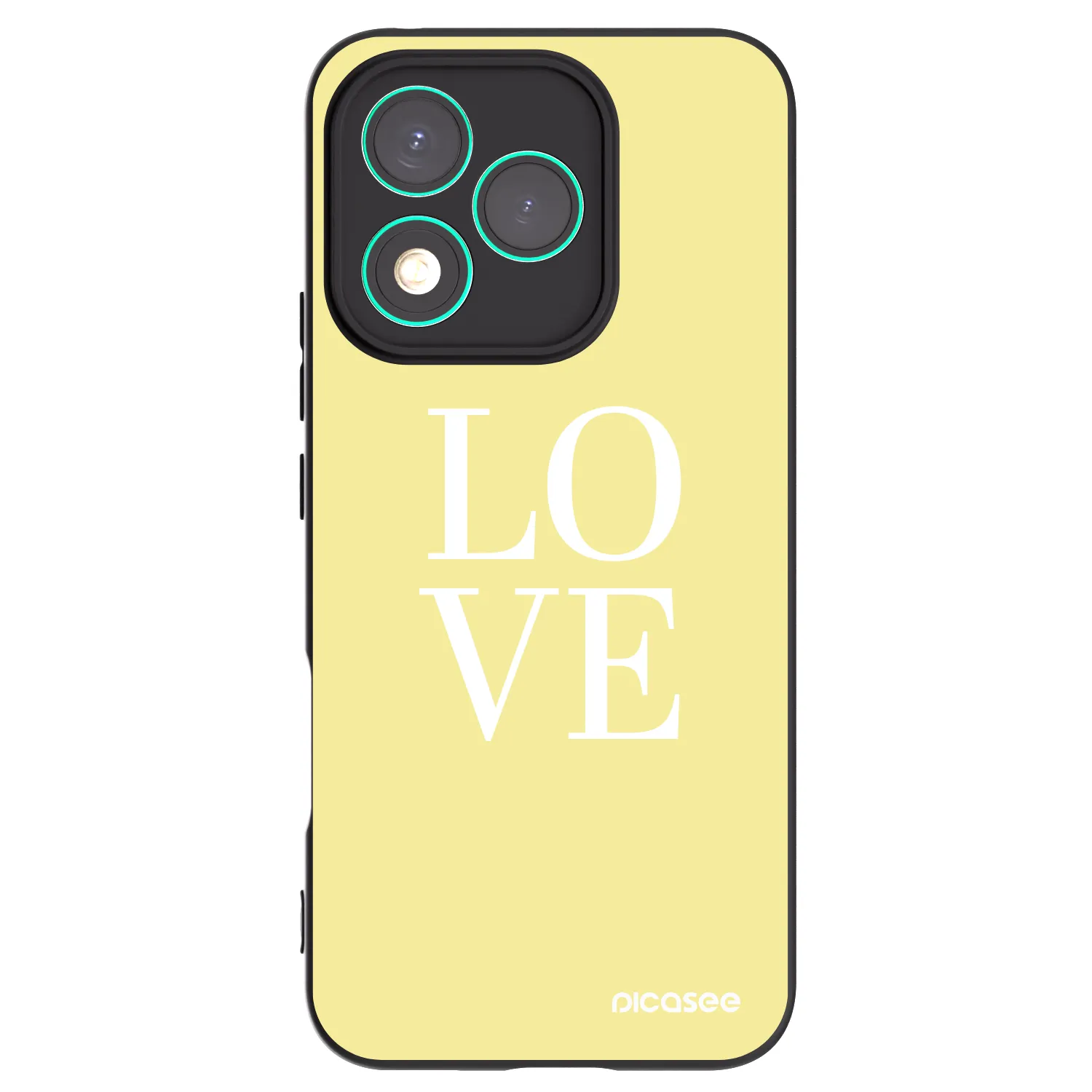 Picasee silikonowe czarne etui na Honor 400 Lite 5G - Love