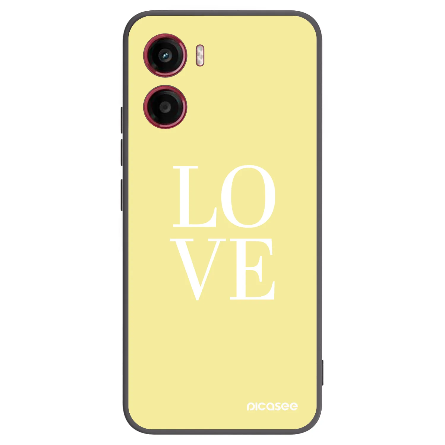 Picasee silikonowe czarne etui na Motorola Moto G05 - Love