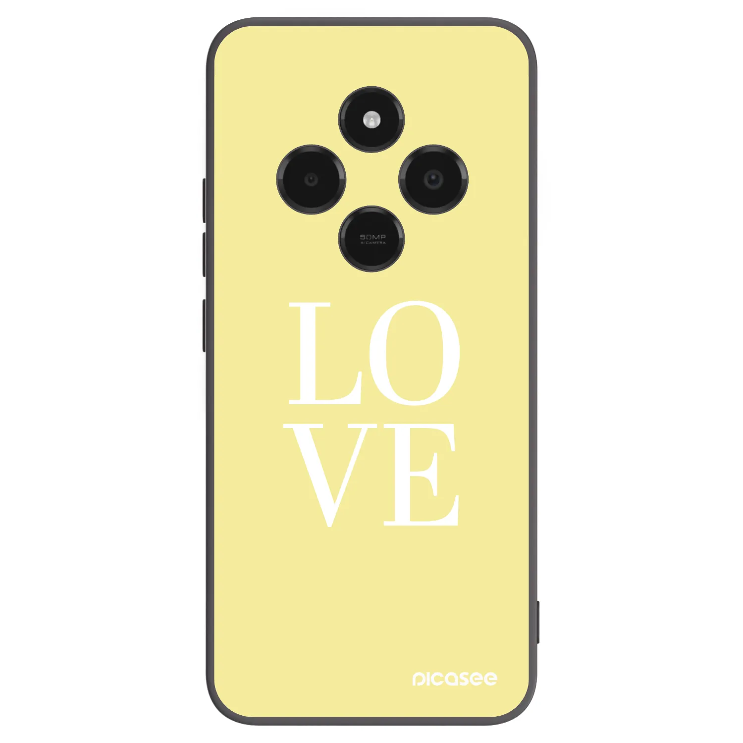 Picasee silikonowe czarne etui na Xiaomi Poco C75 - Love