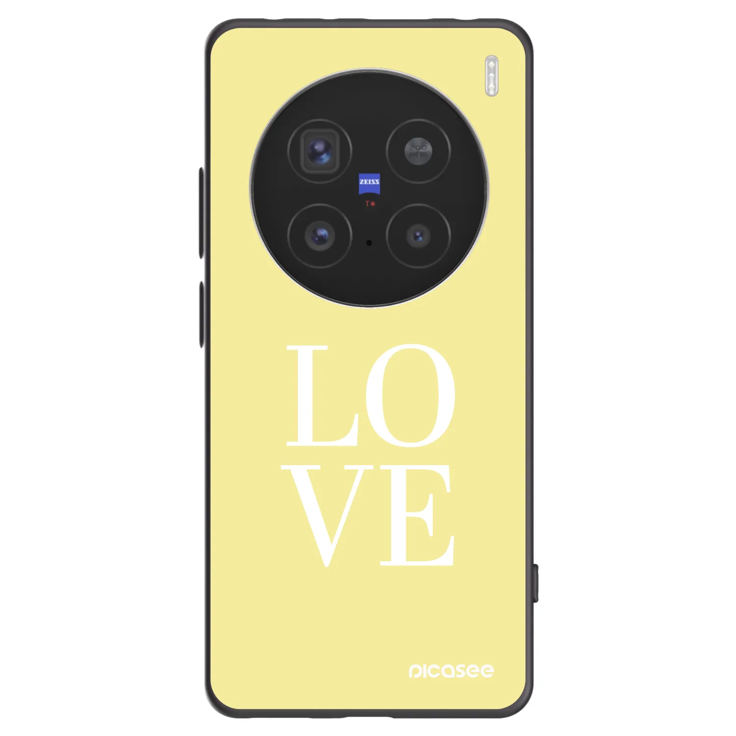Picasee silikonowe czarne etui na Vivo X200 Pro - Love