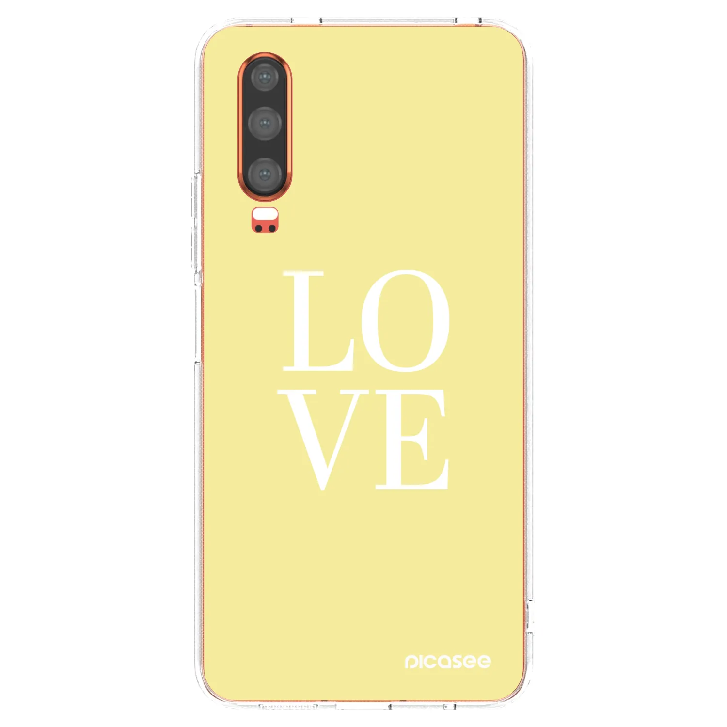 Picasee silikonowe przeźroczyste etui na Huawei P30 - Love