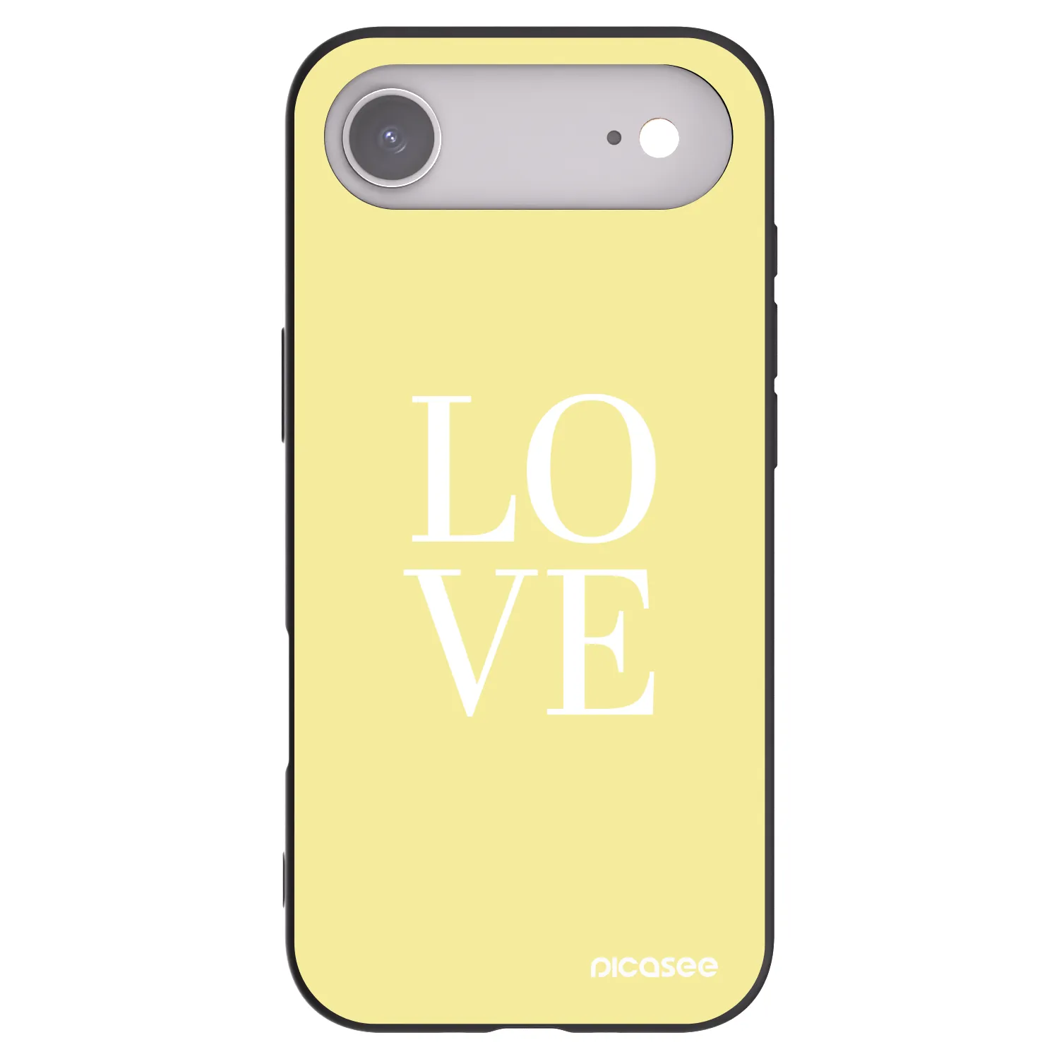 Picasee silikonowe czarne etui na Apple iPhone Air - Love