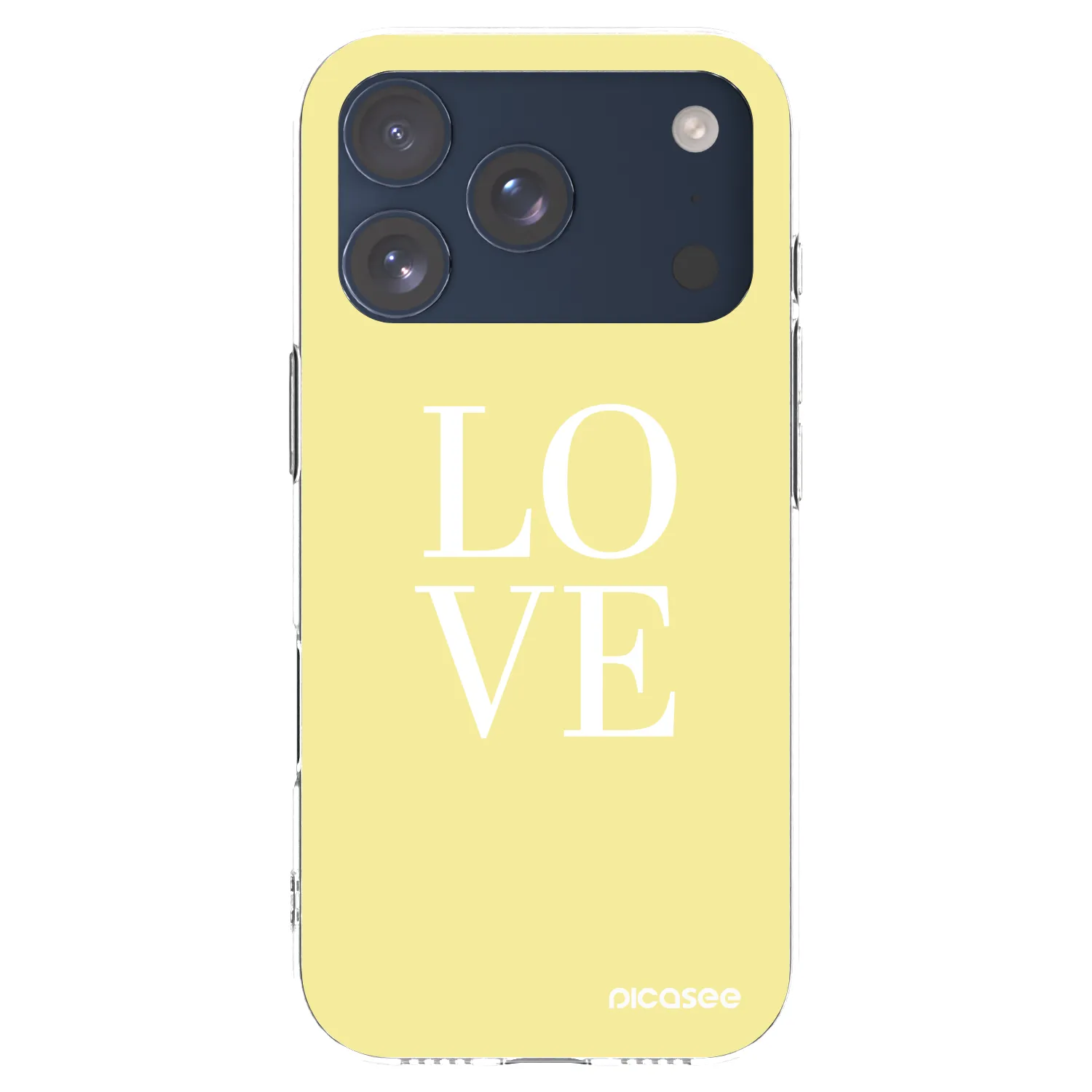 Picasee silikonowe przeźroczyste etui na Apple iPhone 17 Pro - Love