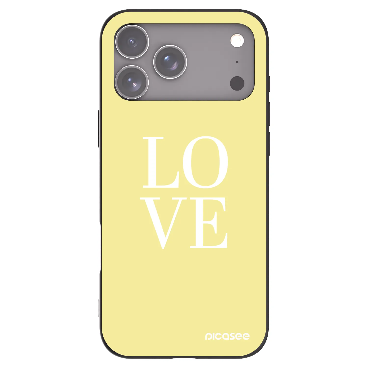Picasee silikonowe czarne etui na Apple iPhone 17 Pro Max - Love