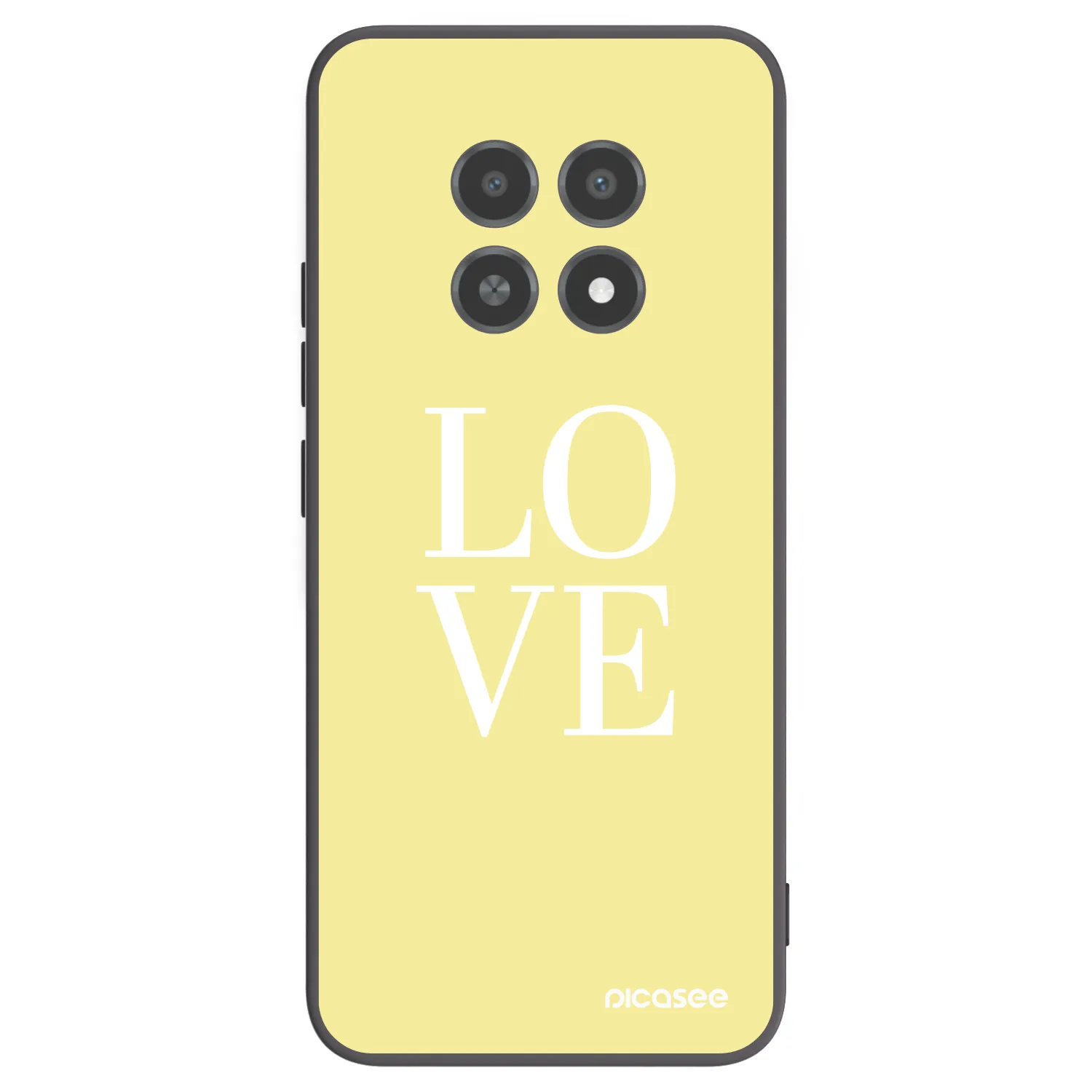 Picasee silikonowe czarne etui na Realme 12X - Love