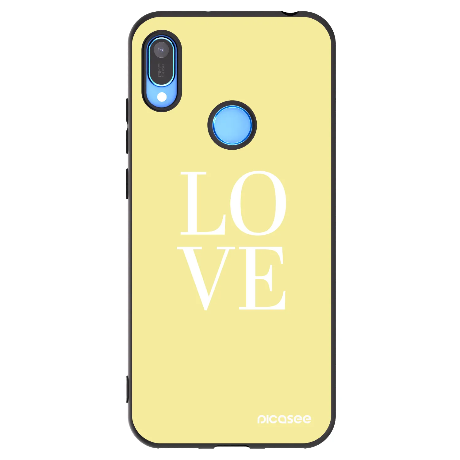 Picasee silikonowe czarne etui na Huawei Y6 2019 - Love