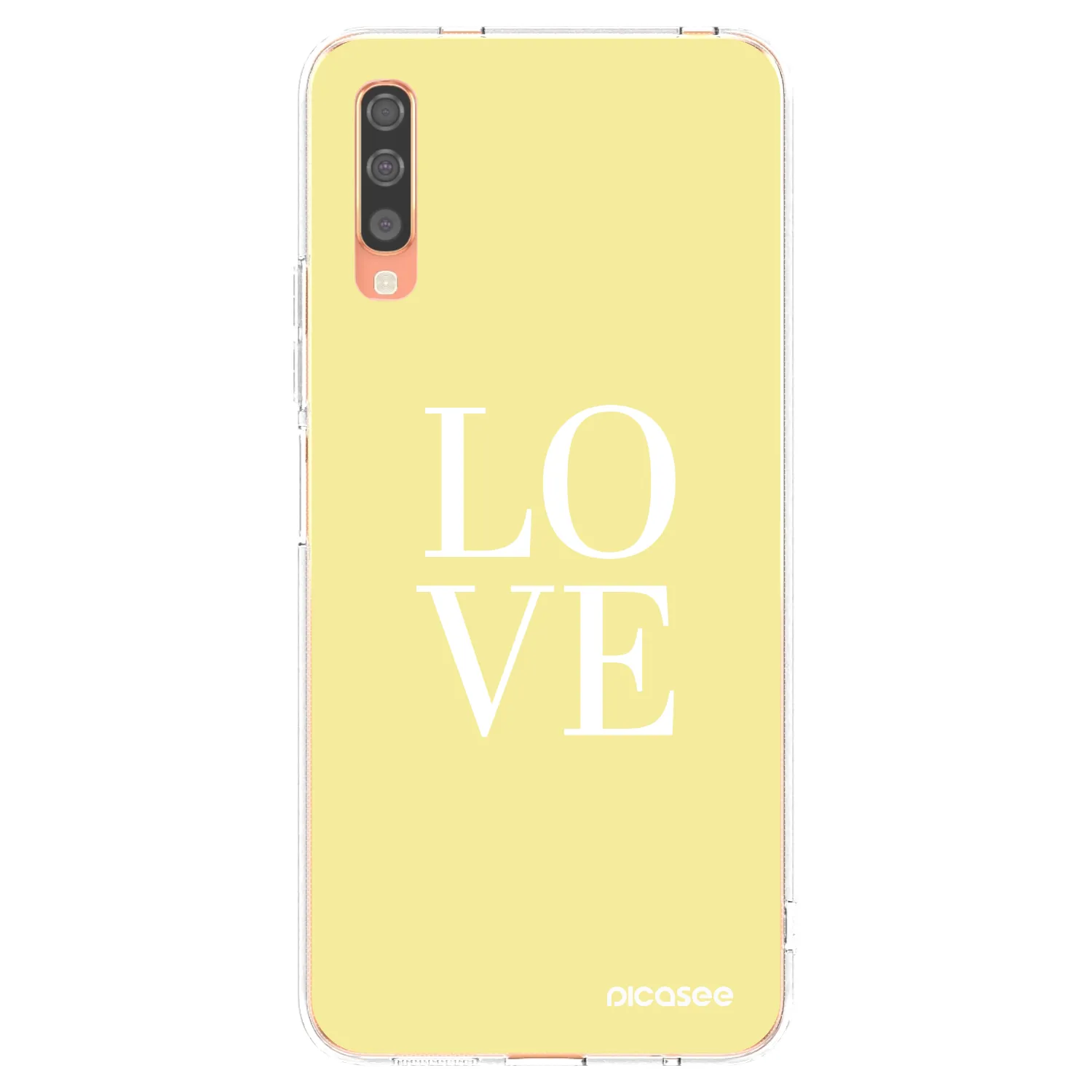 Picasee silikonowe przeźroczyste etui na Samsung Galaxy A70 A705F - Love