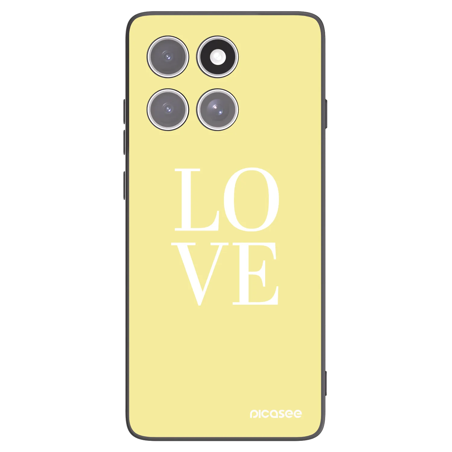 Picasee silikonowe czarne etui na Motorola Edge 60 Pro - Love