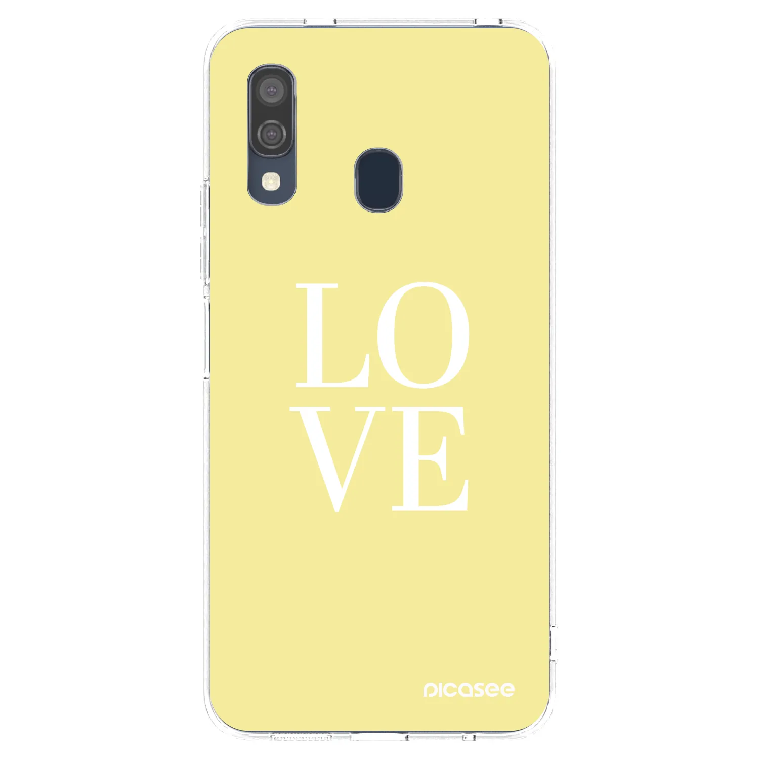 Picasee silikonowe przeźroczyste etui na Samsung Galaxy A40 A405F - Love