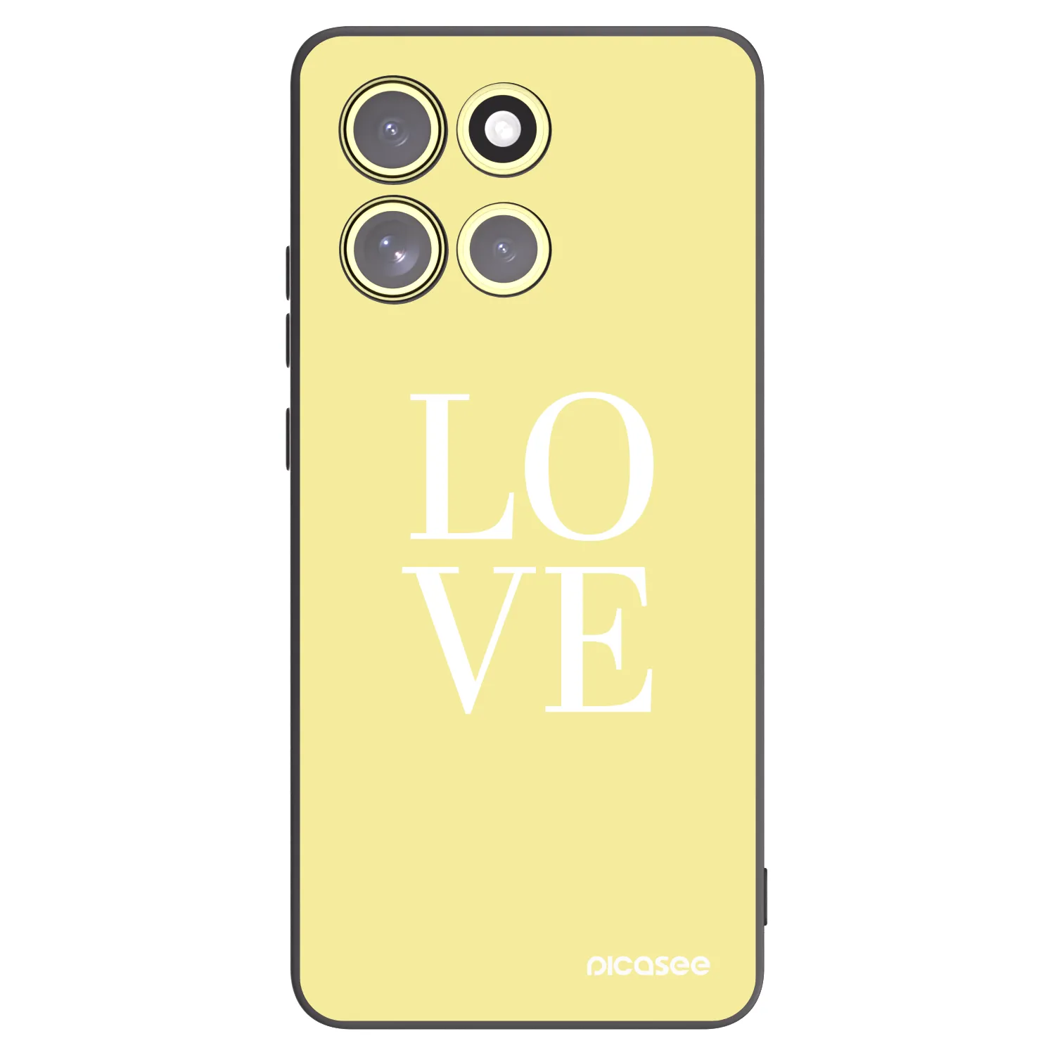 Picasee silikonowe czarne etui na Motorola Moto G86 5G - Love