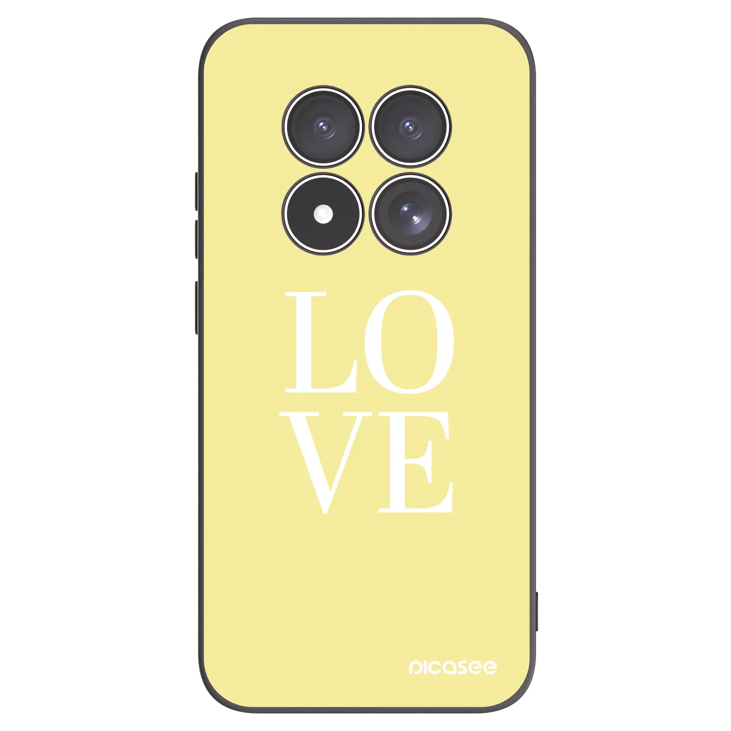 Picasee silikonowe czarne etui na Xiaomi Redmi Note 15 Pro 4G - Love