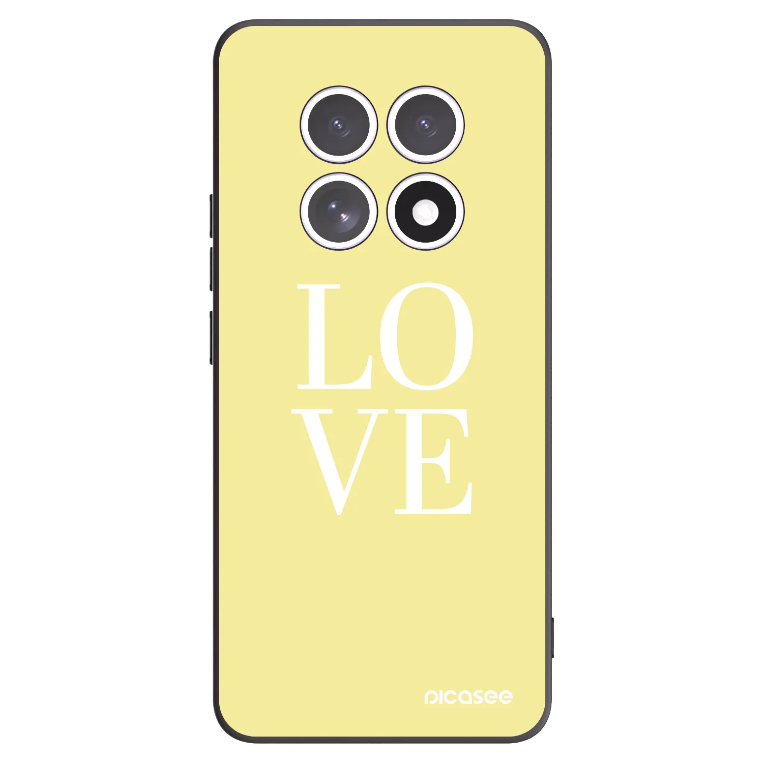 Picasee silikonowe czarne etui na Xiaomi Redmi Note 15 4G - Love