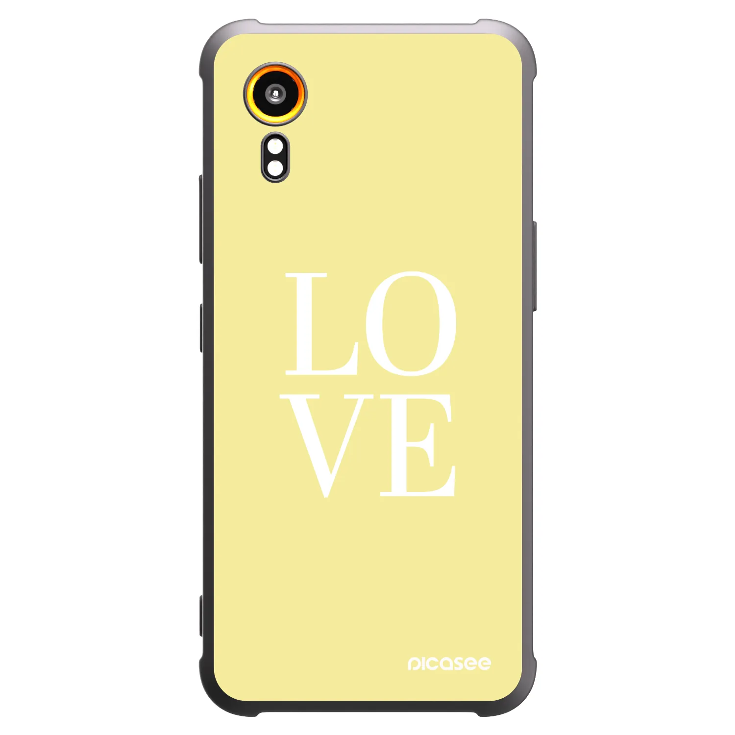 Picasee silikonowe czarne etui na Samsung Galaxy Xcover 7 - Love