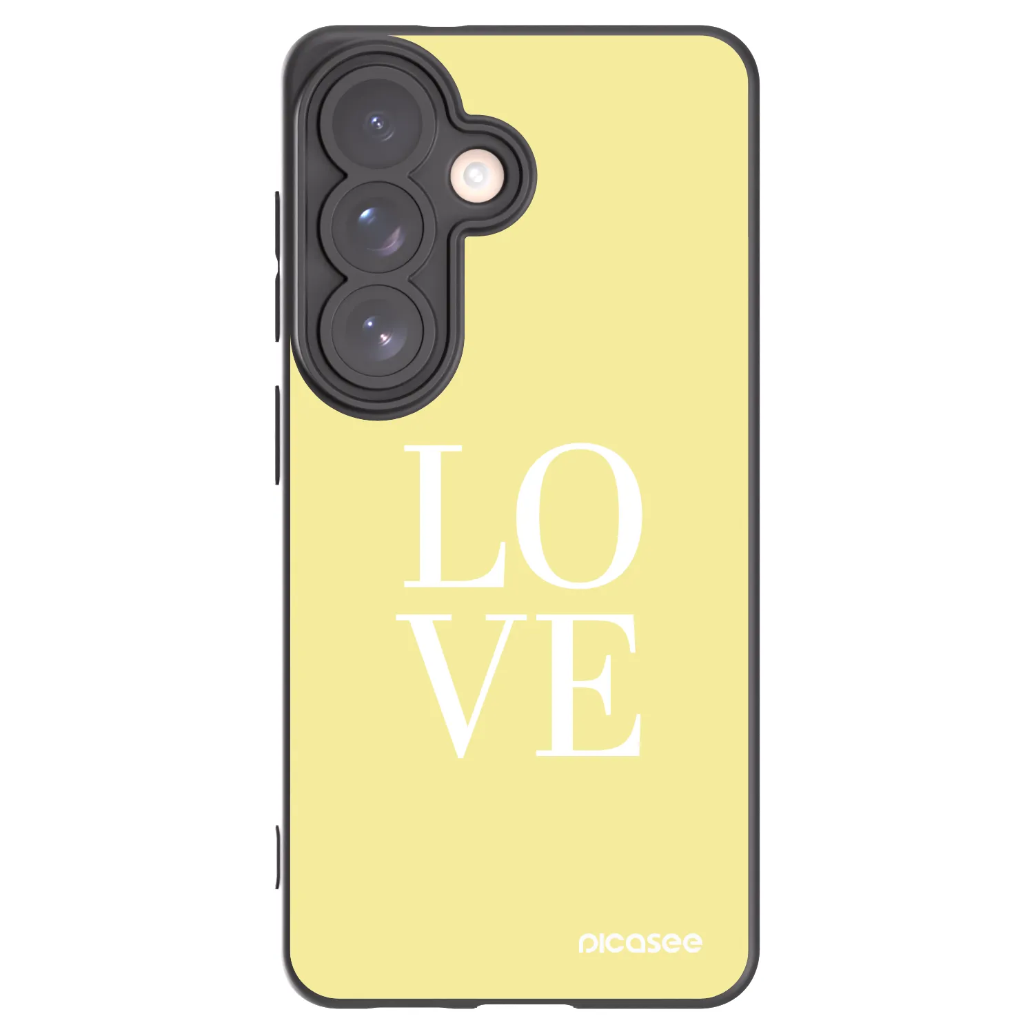 Picasee silikonowe czarne etui na Samsung Galaxy S26 - Love