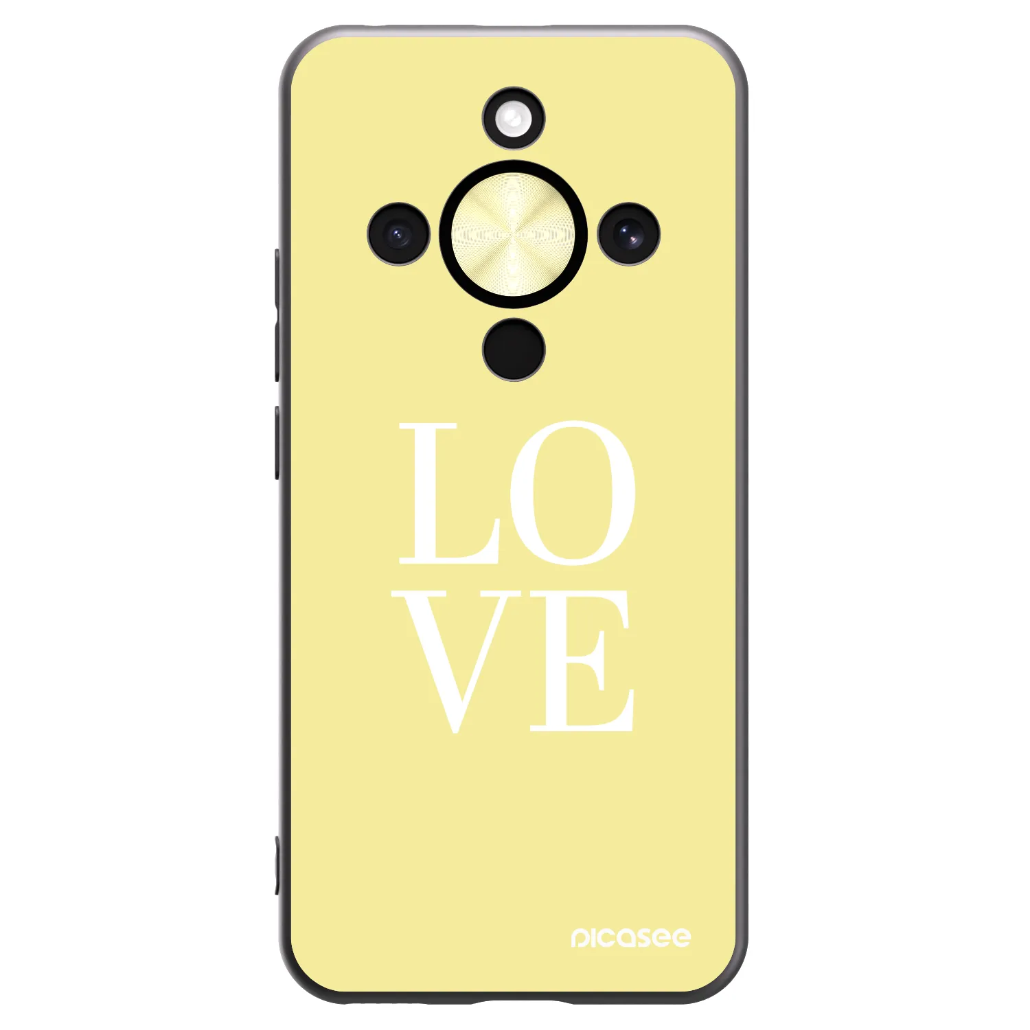 Picasee silikonowe czarne etui na Honor Magic8 Lite 5G - Love