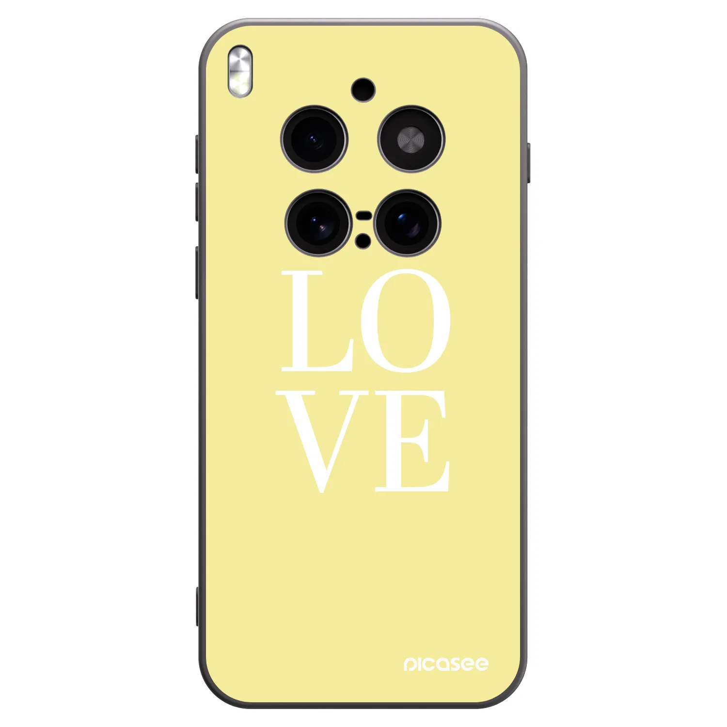 Picasee silikonowe czarne etui na Vivo X300 Pro - Love