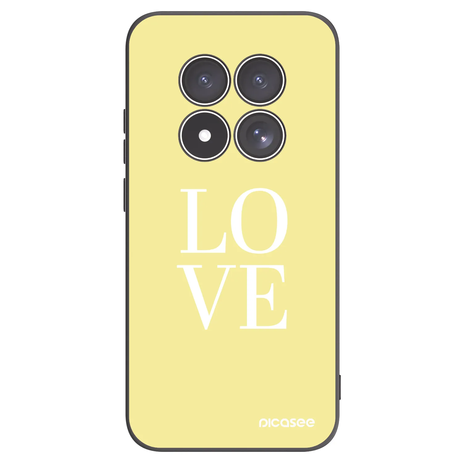 Picasee silikonowe czarne etui na Xiaomi Redmi Note 15 Pro 5G - Love