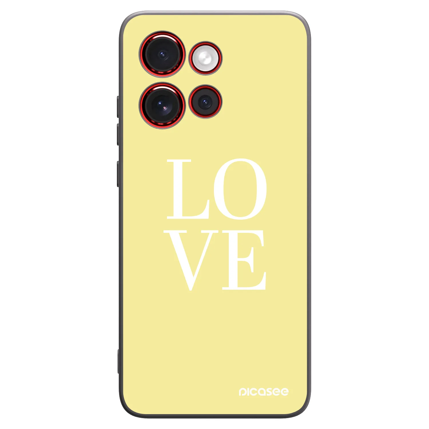 Picasee silikonowe czarne etui na Motorola Edge 60 Neo 5G - Love