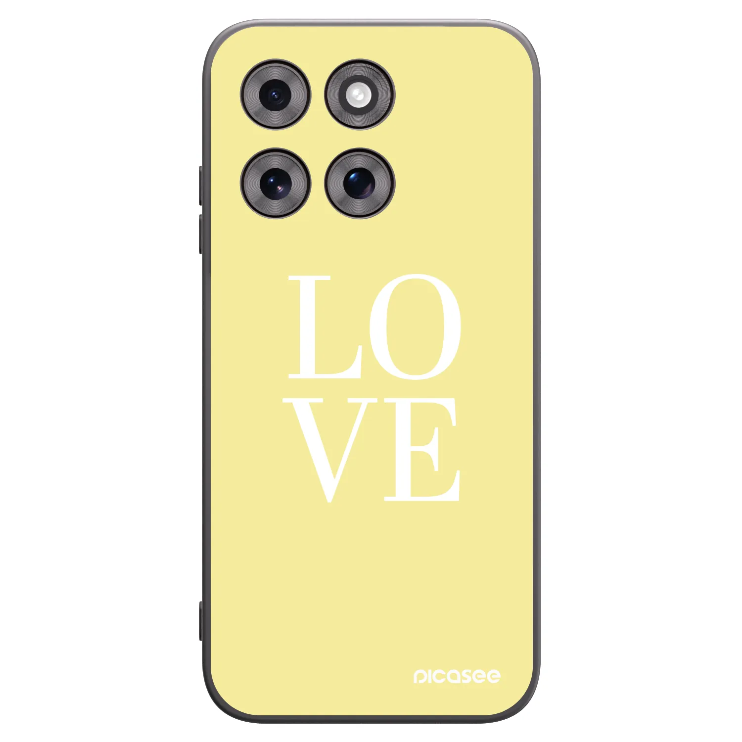 Picasee silikonowe czarne etui na Motorola Moto G77 - Love