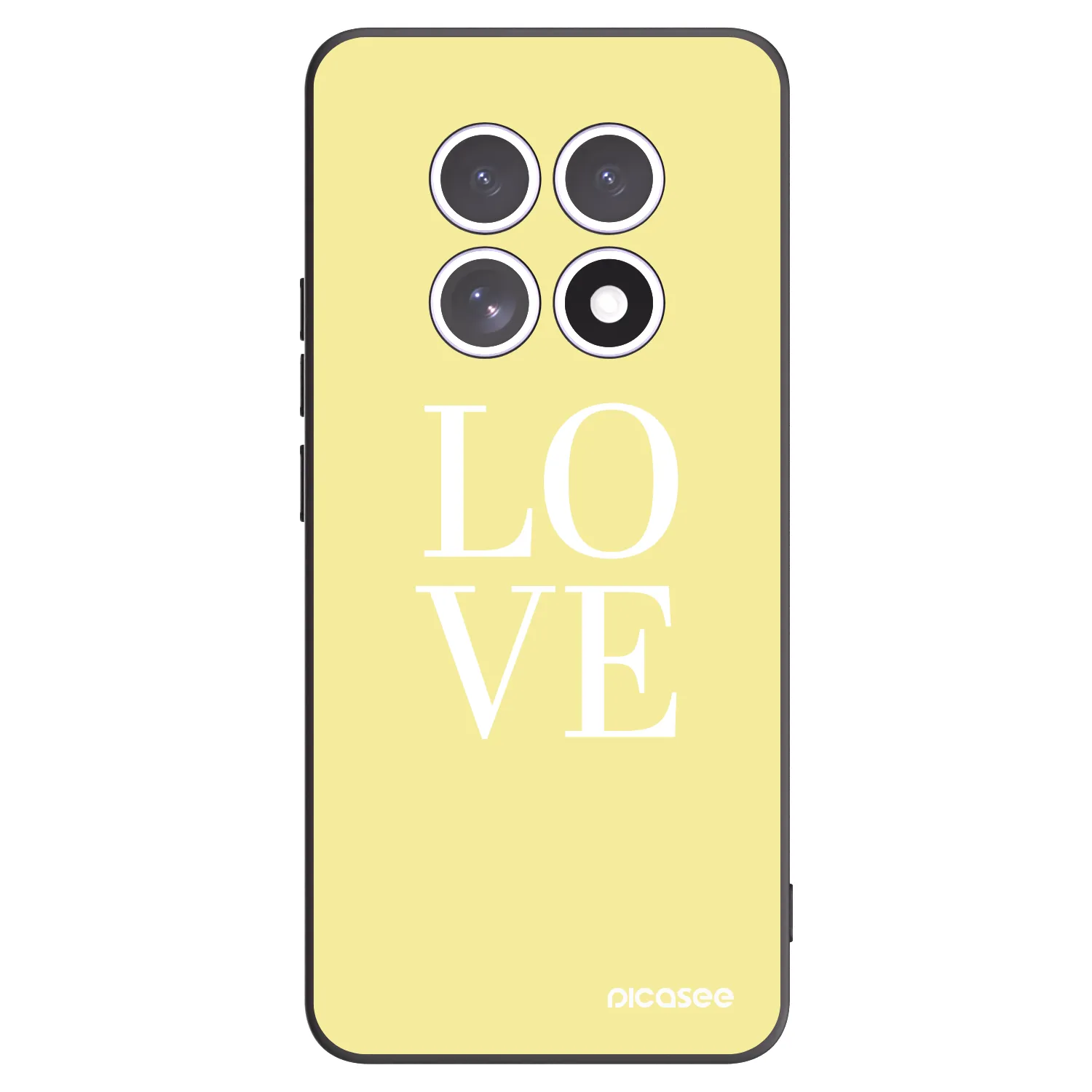 Picasee silikonowe czarne etui na Xiaomi Redmi Note 15 5G - Love