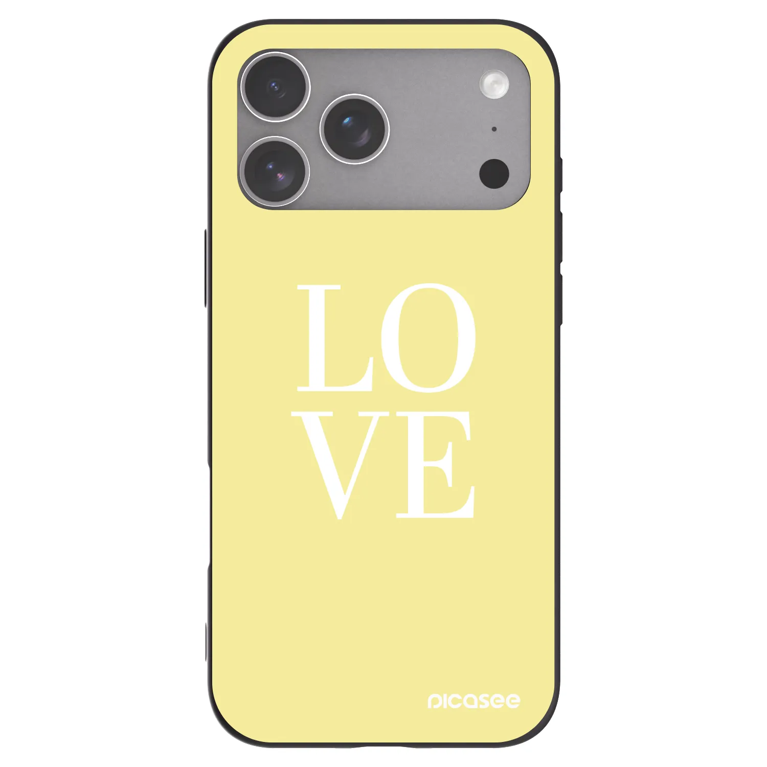 Picasee silikonowe czarne etui na Apple iPhone 18 Pro Max - Love