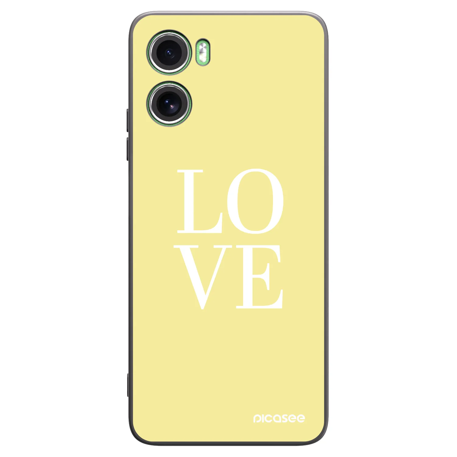 Picasee silikonowe czarne etui na Motorola Moto G06 - Love