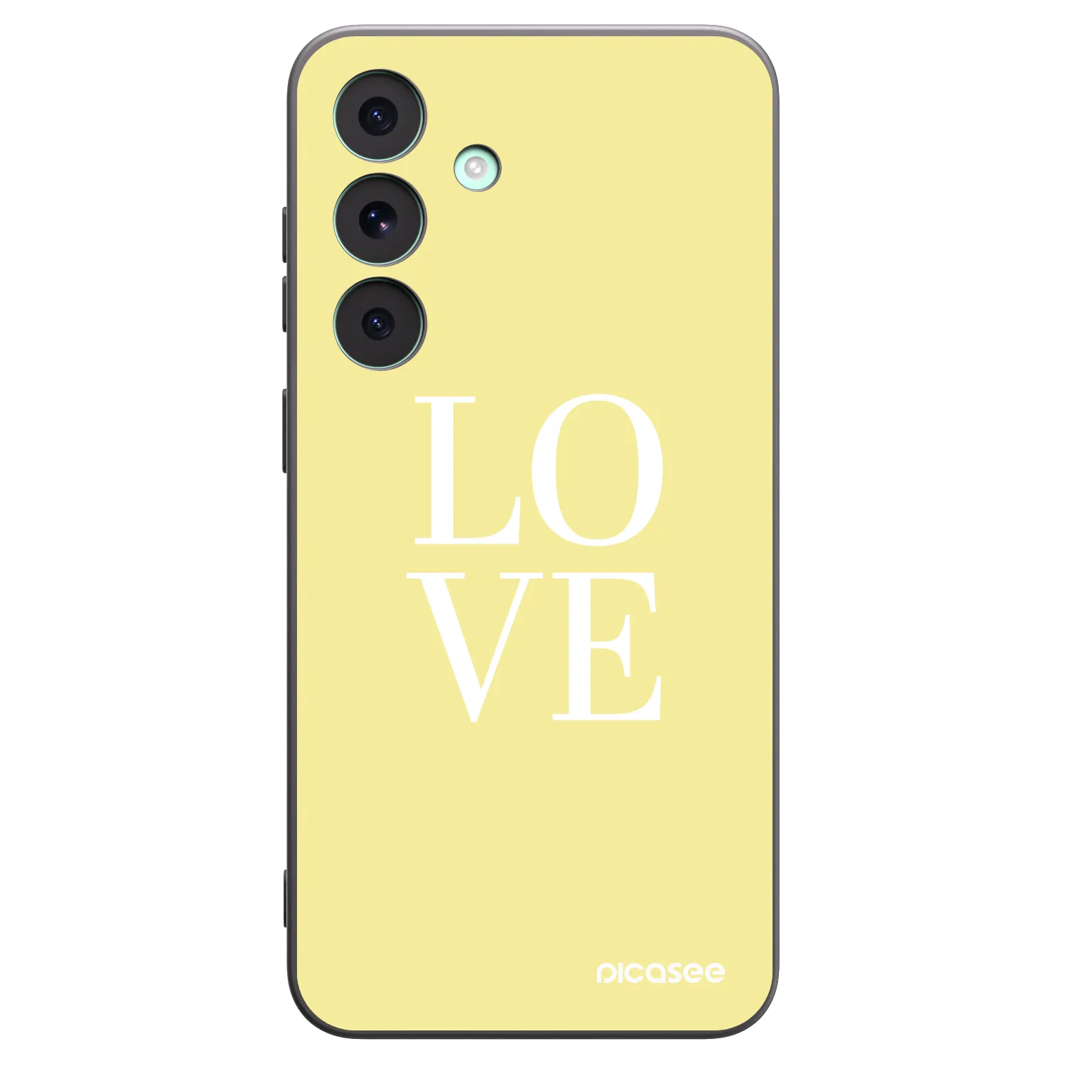 Picasee silikonowe czarne etui na Samsung Galaxy S26 FE - Love