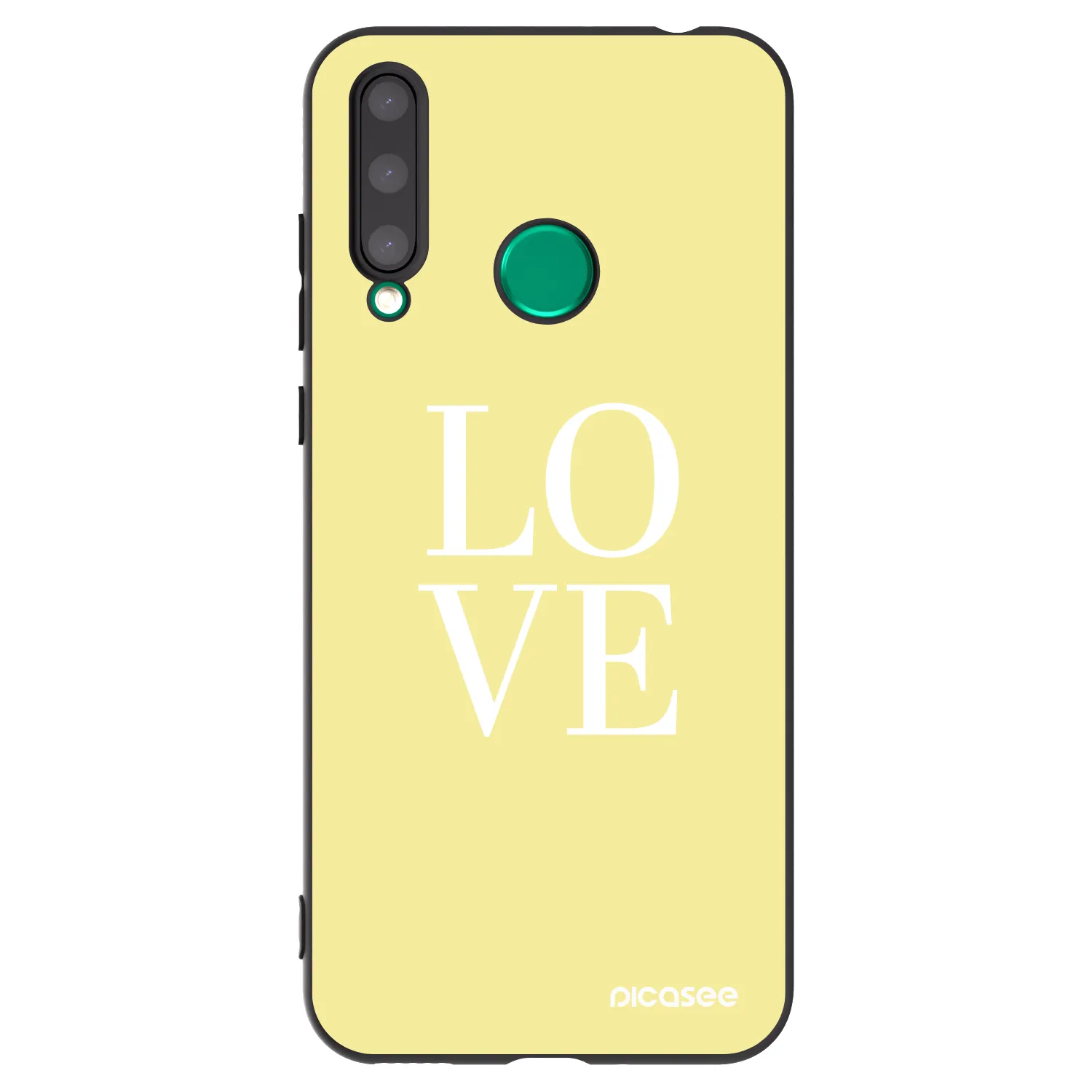 Picasee silikonowe czarne etui na Honor 20 Lite - Love