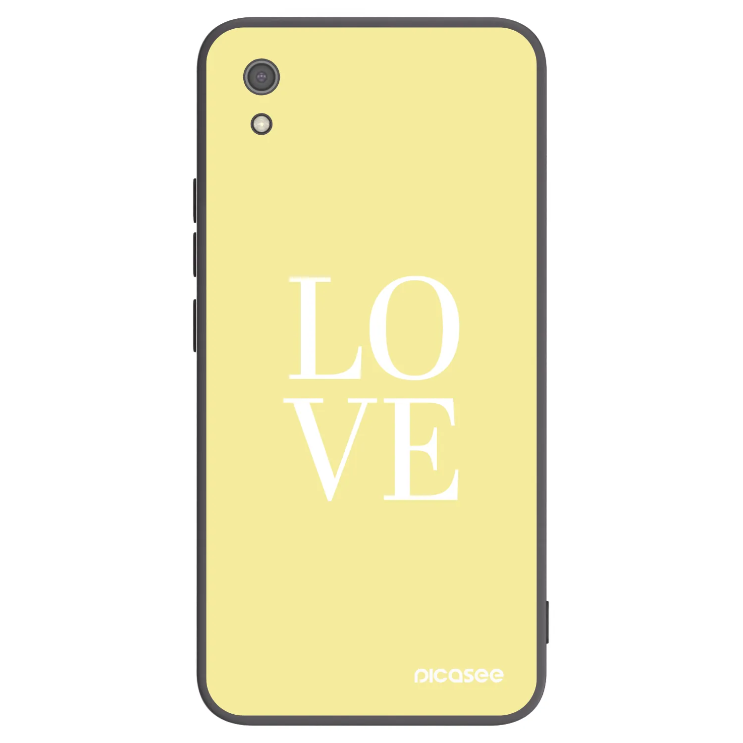 Picasee silikonowe czarne etui na Xiaomi Redmi 7A - Love