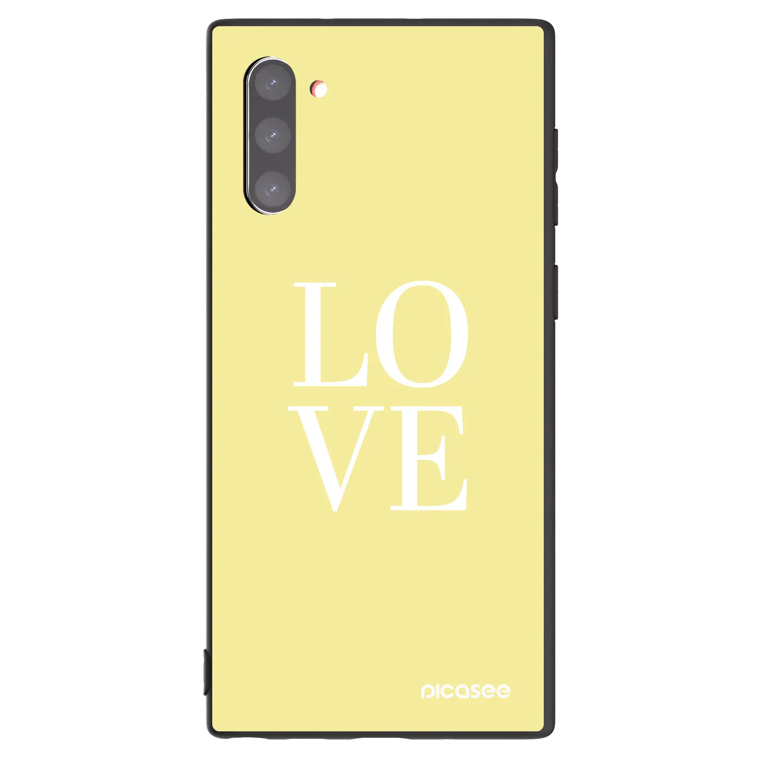 Picasee silikonowe czarne etui na Samsung Galaxy Note 10 N970F - Love