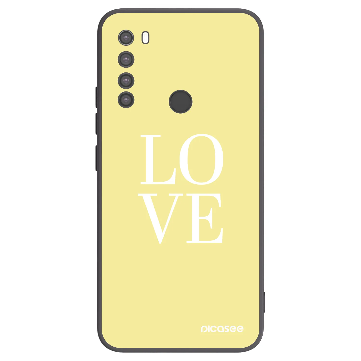 Picasee silikonowe czarne etui na Xiaomi Redmi Note 8 - Love