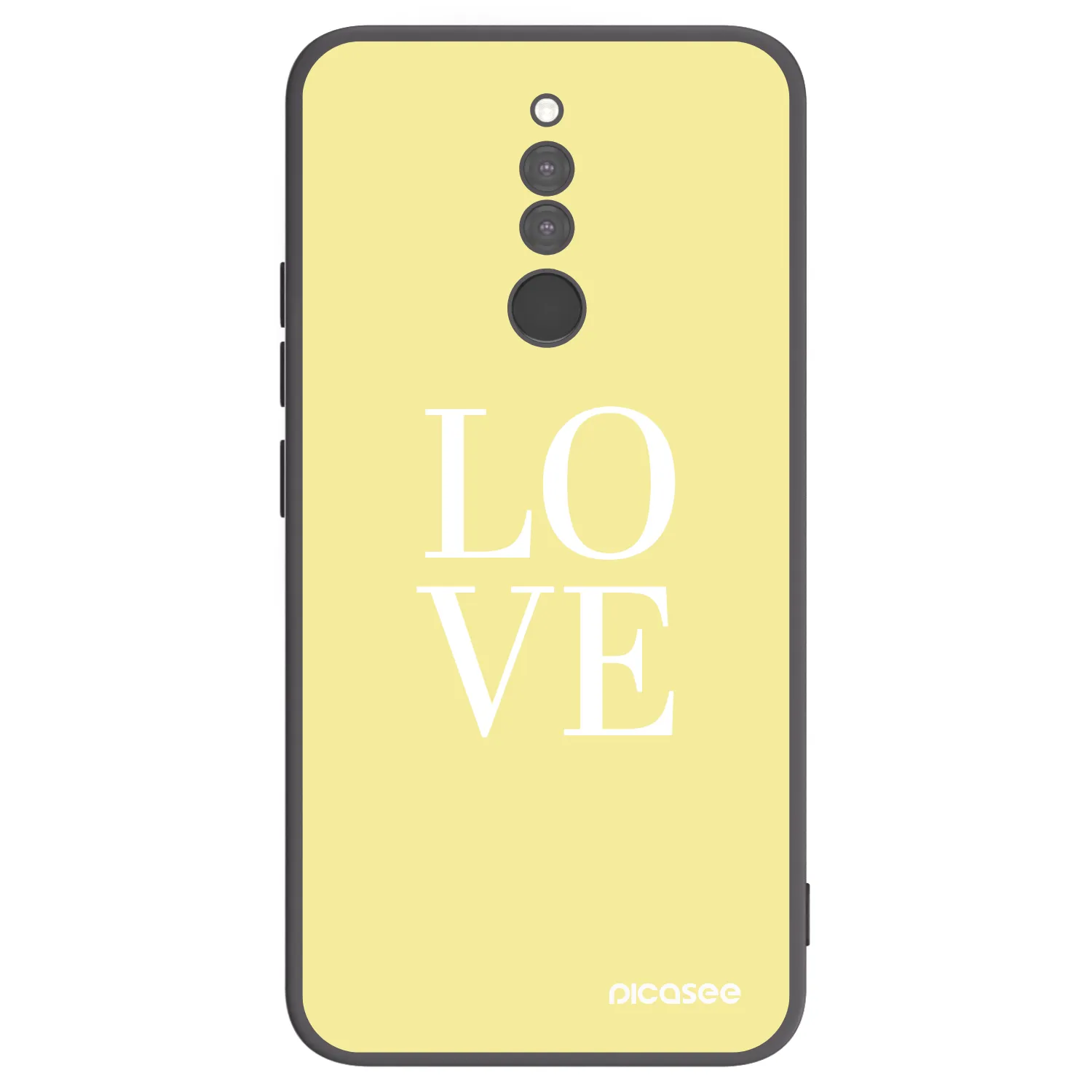 Picasee silikonowe czarne etui na Xiaomi Redmi 8 - Love