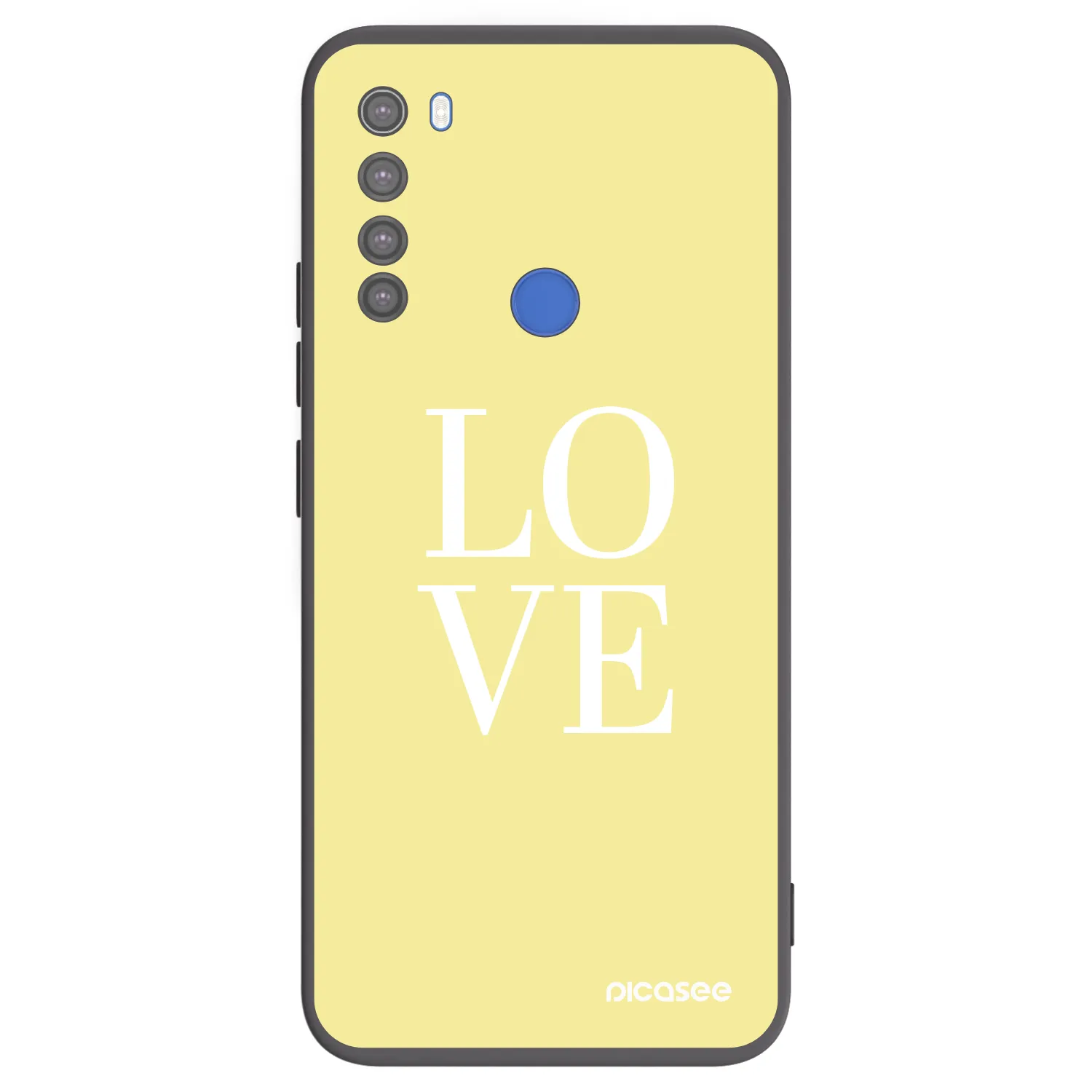 Picasee silikonowe czarne etui na Xiaomi Redmi Note 8T - Love